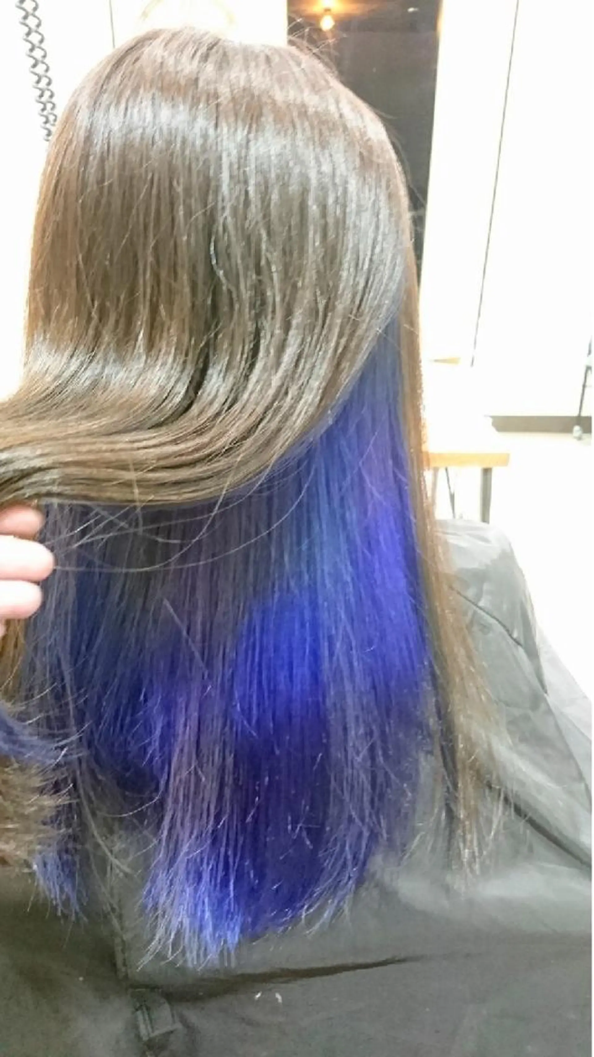 ロング カラー インナーカラー ネイビーカラー 艶カラー/インナー /グラデ/大西小百合のヘアスタイル