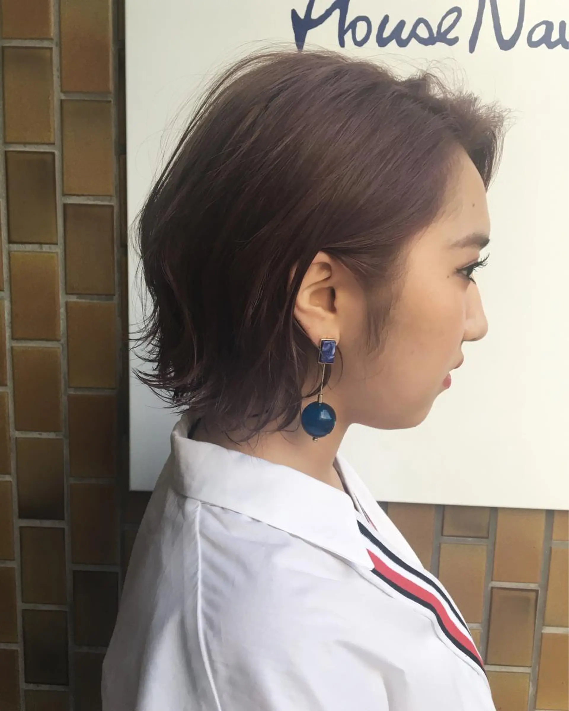 ミディアム カラー カット ヘアカラー 岡本 一平のヘアスタイル