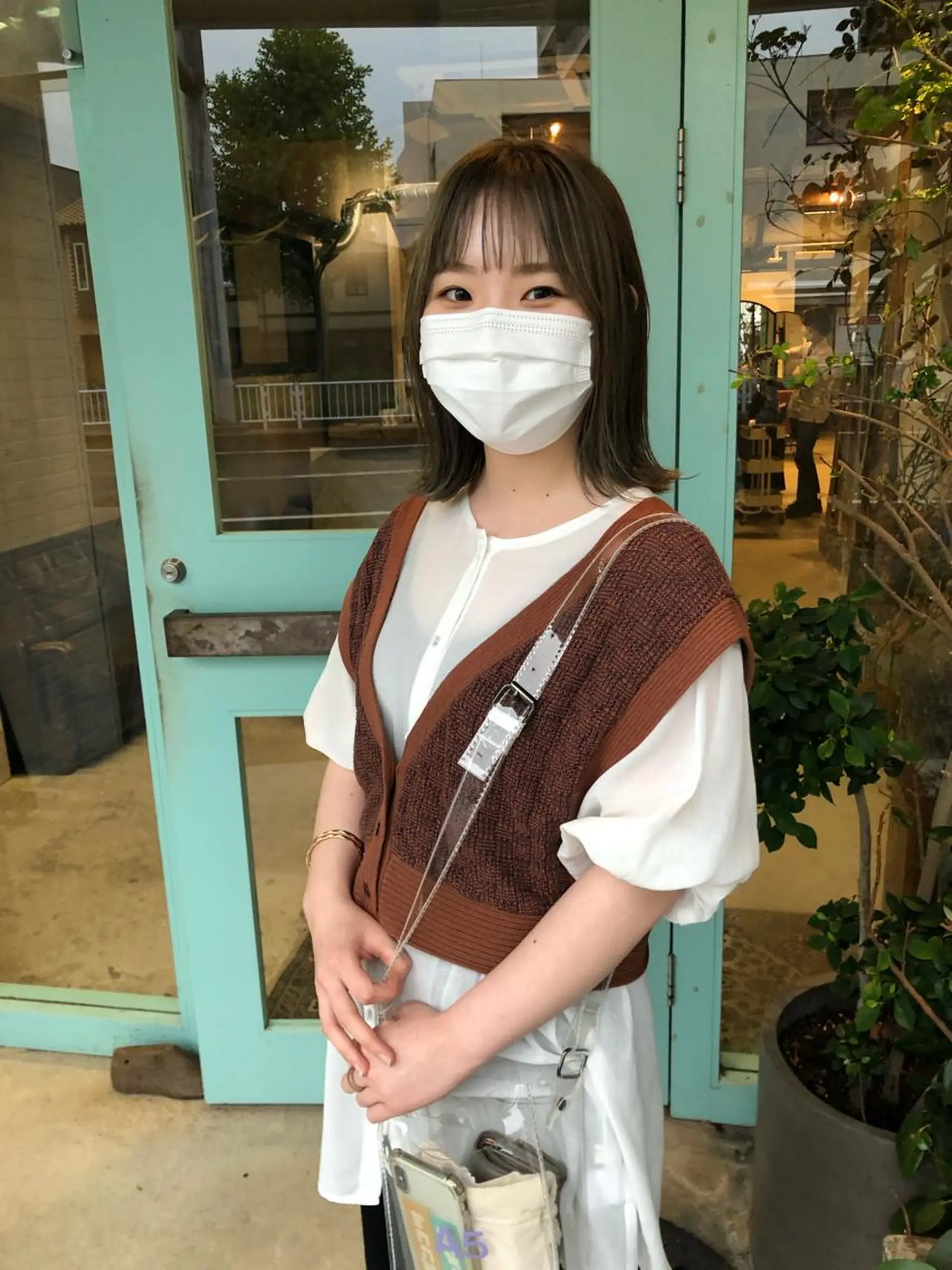 セミロング カラー パーマ/レイヤー 岩山丈一郎のヘアスタイル