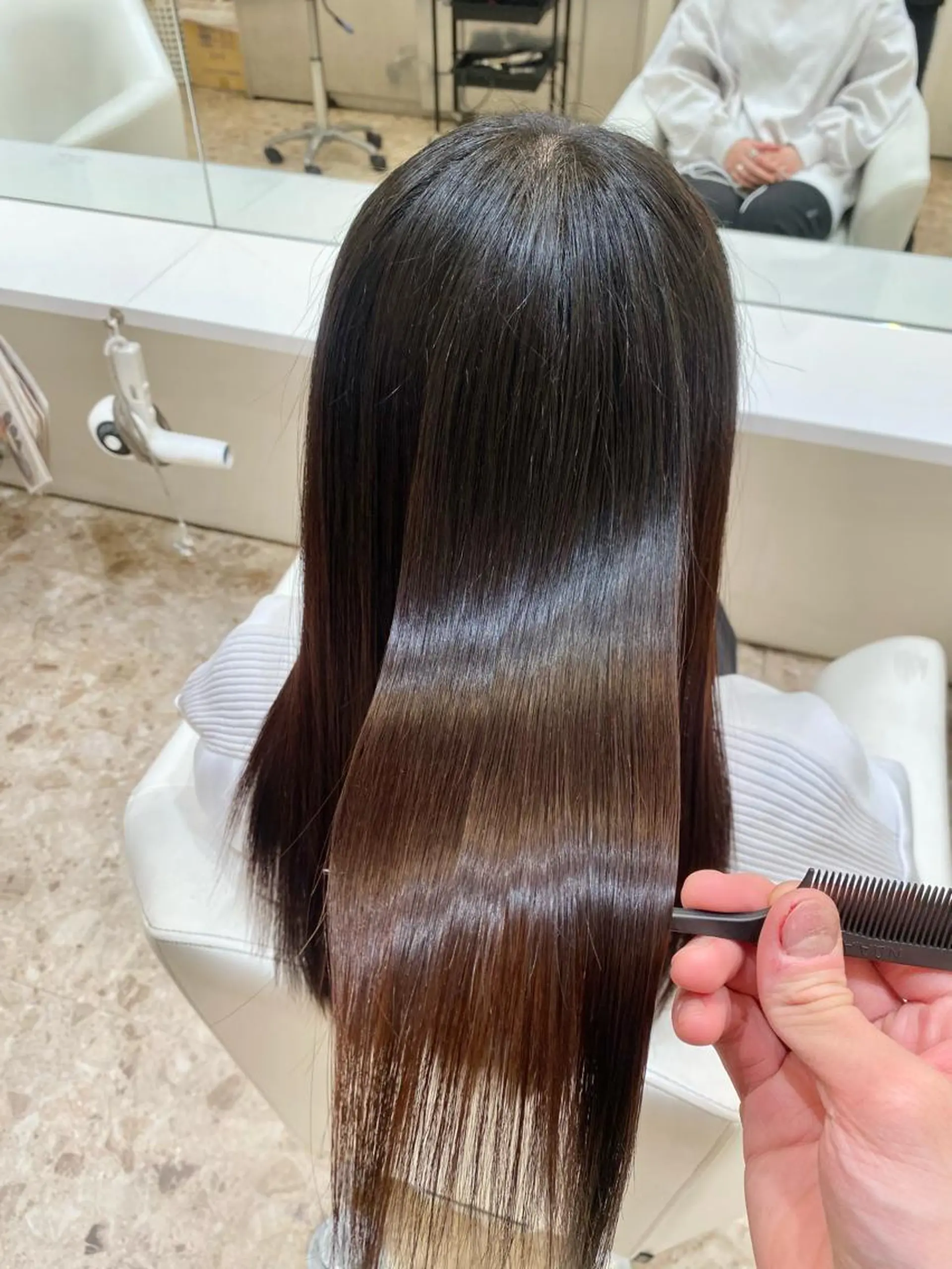 ロング カラー 髪質改善 トリートメント レイヤー/艶カラー /韓国ヘア/高松のヘアスタイル