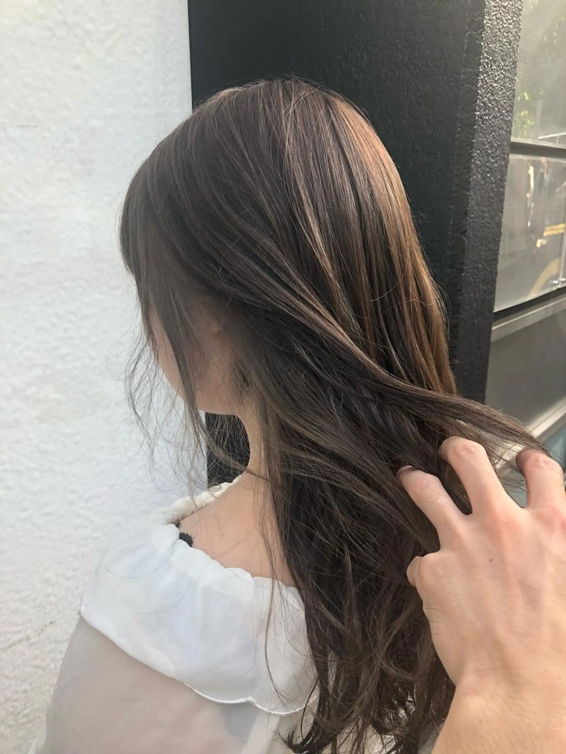 ロング カラー アッシュ インナーカラー ラベンダーカラー ラベンダーアッシュ 100%髪質改善特化 TRUNSのヘアスタイル