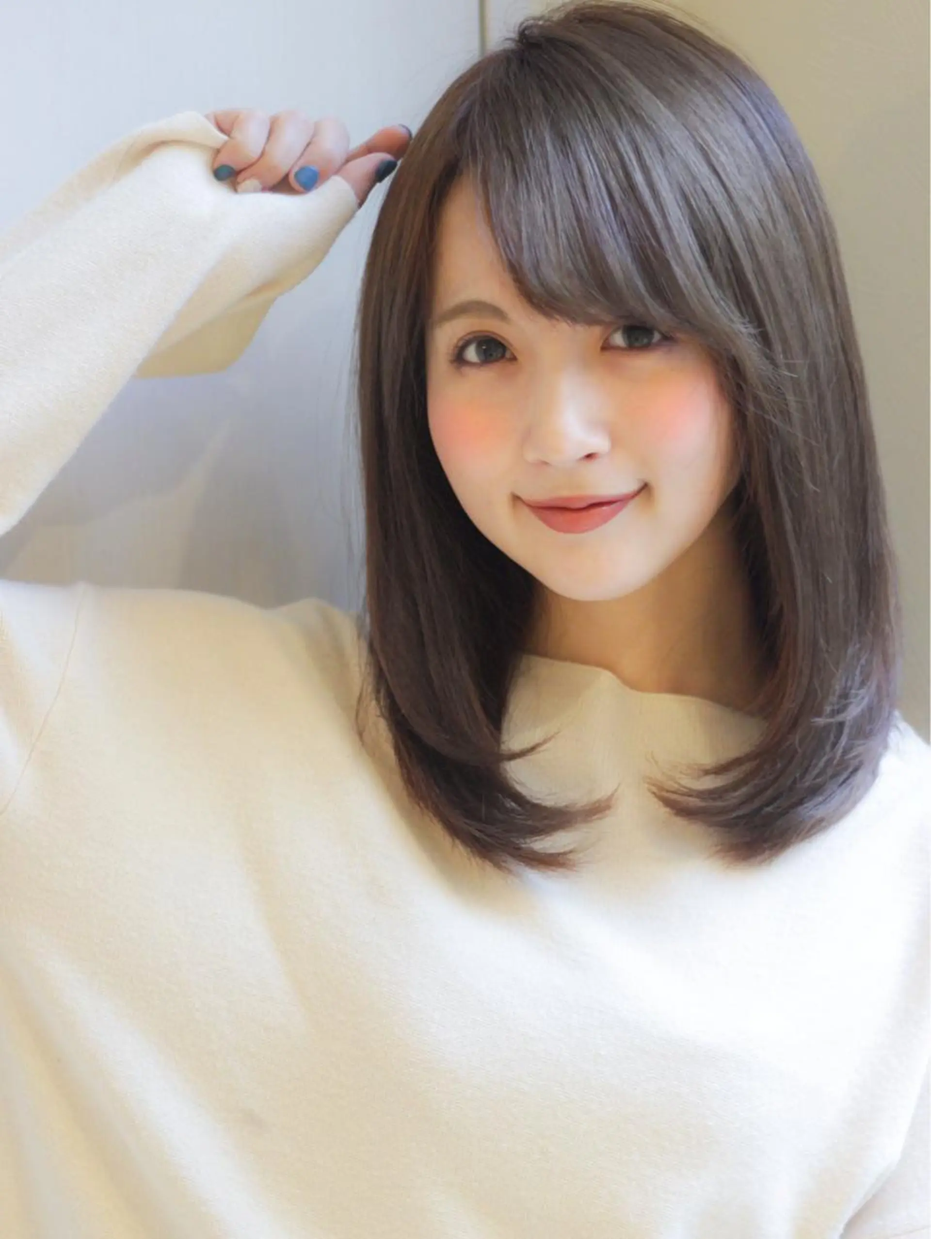 ミディアム カラー カット トリートメント ヘアセット 縮毛矯正/髪質改善 表参道/千田大地のヘアスタイル