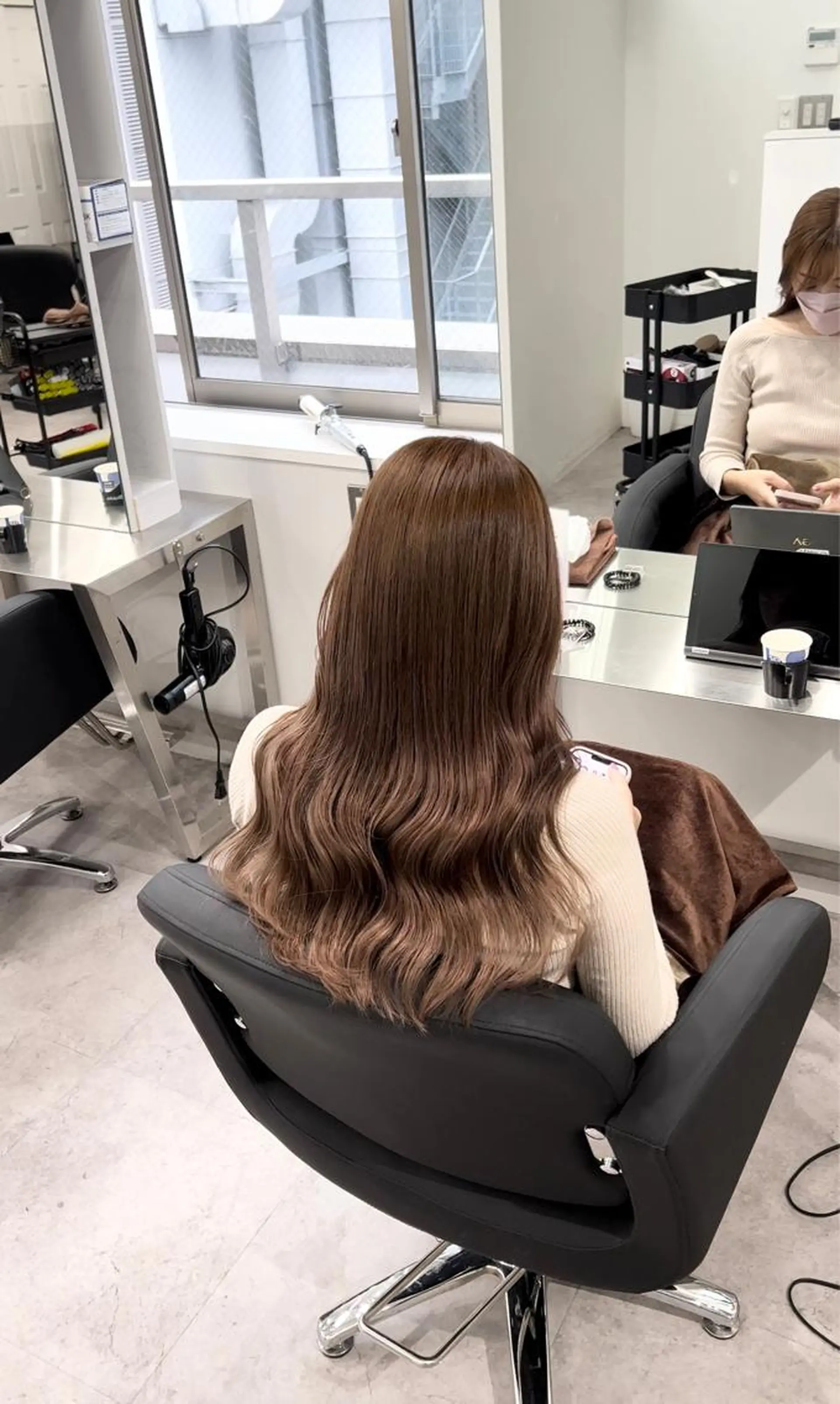 ロング カット ヘアカラー トリートメント 🫧髪質改善 講師🫧🍎幹細胞のヘアスタイル
