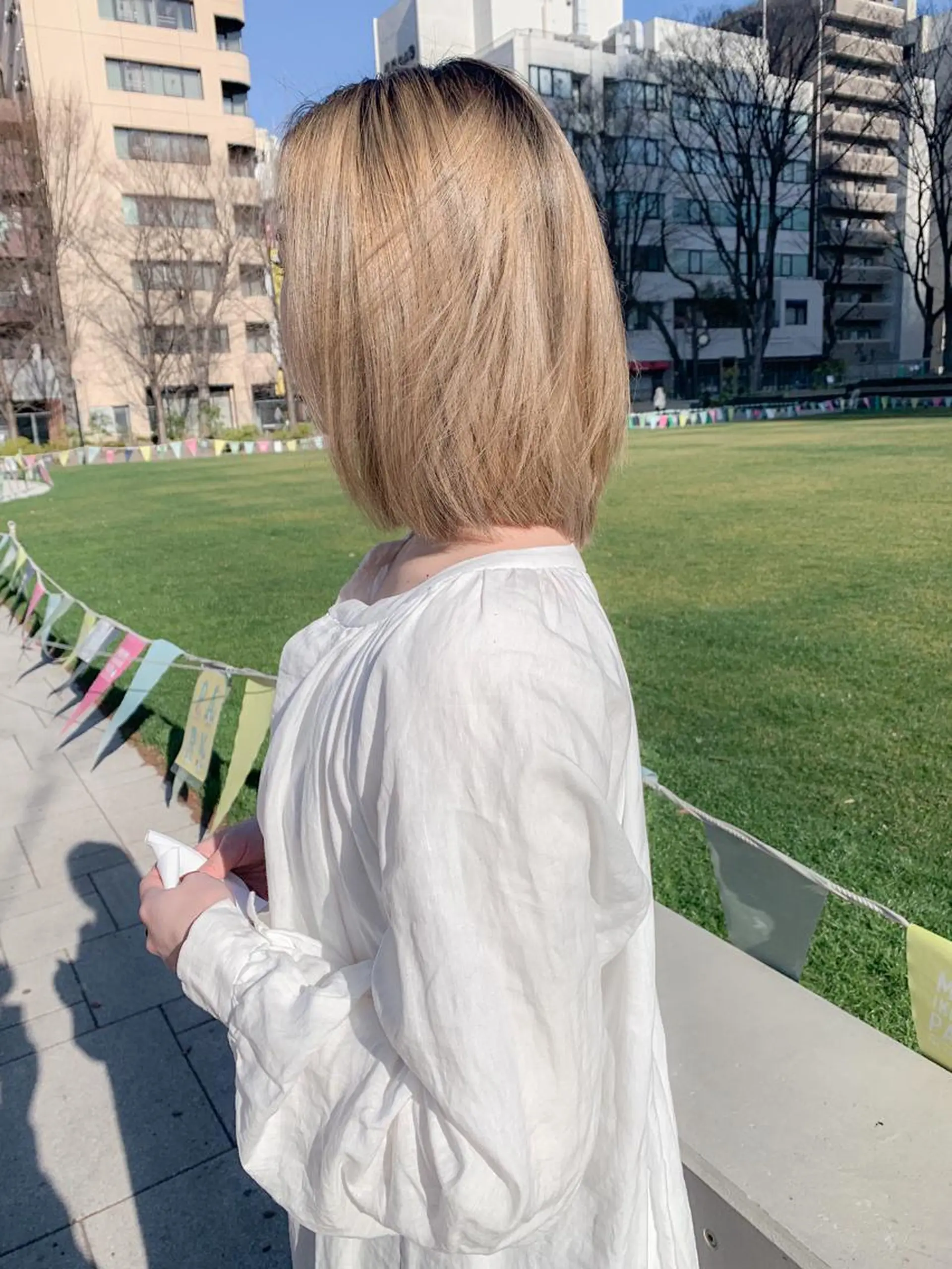 ミディアム カラー ベージュカラー ハイトーンカラー ミルクティーベージュ 髪質改善 topstylist fukudaのその他イメージ