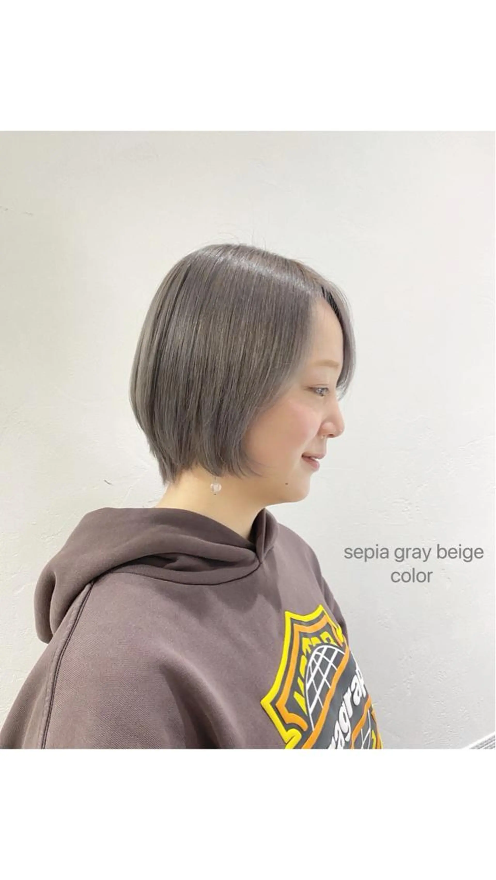 ショート カラー 透明感カラー グレージュ RINOSHORES所属・yume🫧 ハイトーン/ブリーチのヘアスタイル