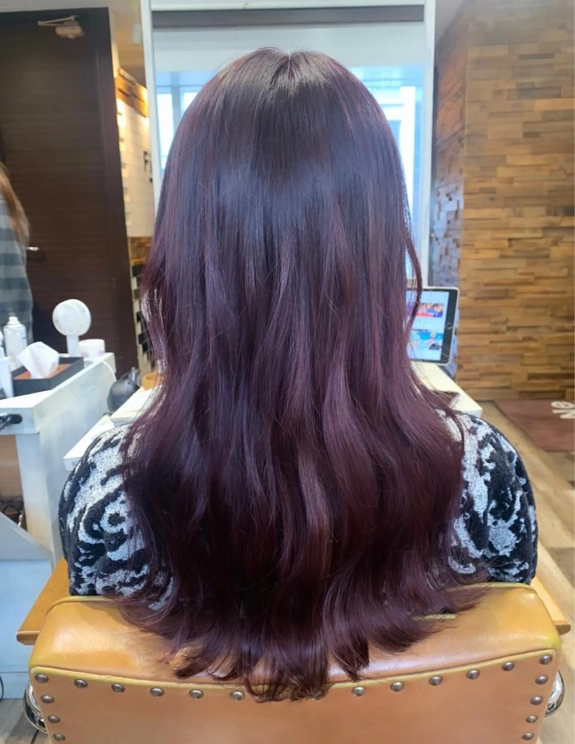 ロング カラー プルエクステ ピンクカラー ピンクパープル パープルカラー エクステ 【原宿プルエクステ】 NANAMIのヘアスタイル