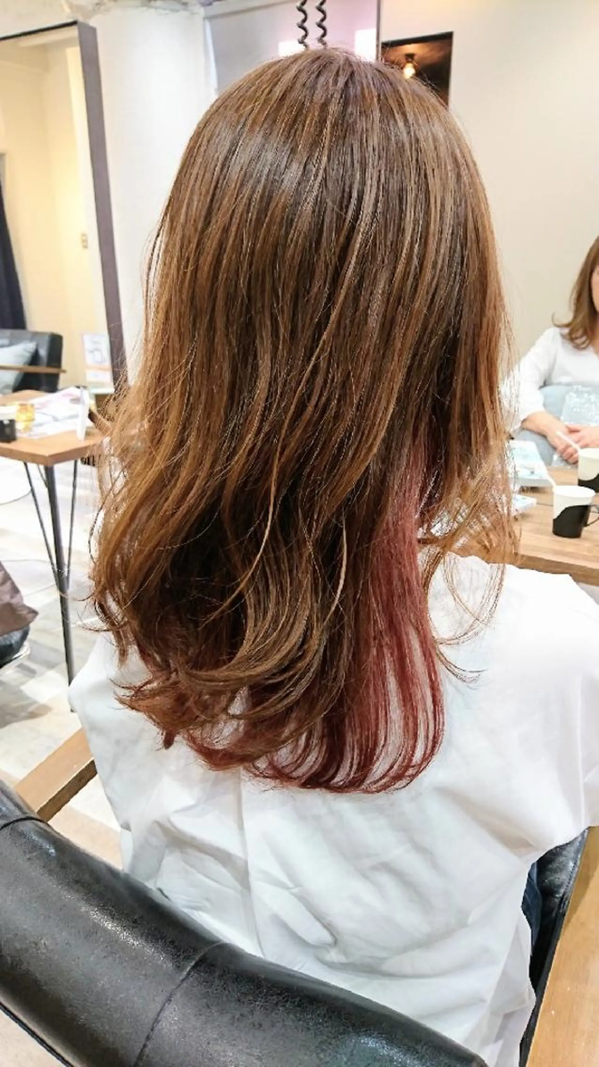 ロング カラー インナーカラー ピンクカラー ACROあべの店所属・艶カラー/インナー /グラデ/大西小百合のヘアスタイル