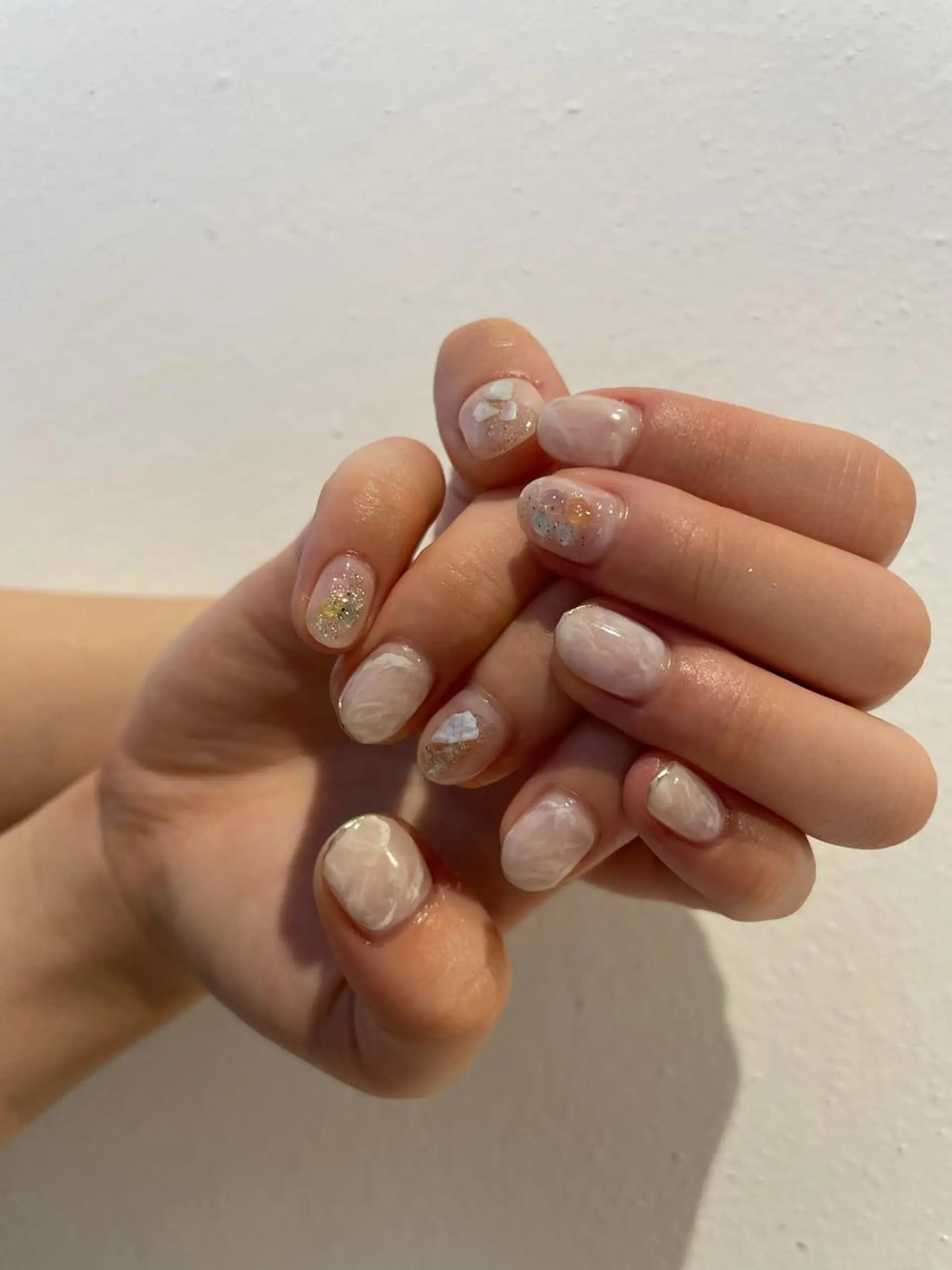 ネイル 持ち込み ニュアンスネイル ぷっくりネイル ハンドネイル miu nail所属・MIUNail YUMIのネイルデザイン