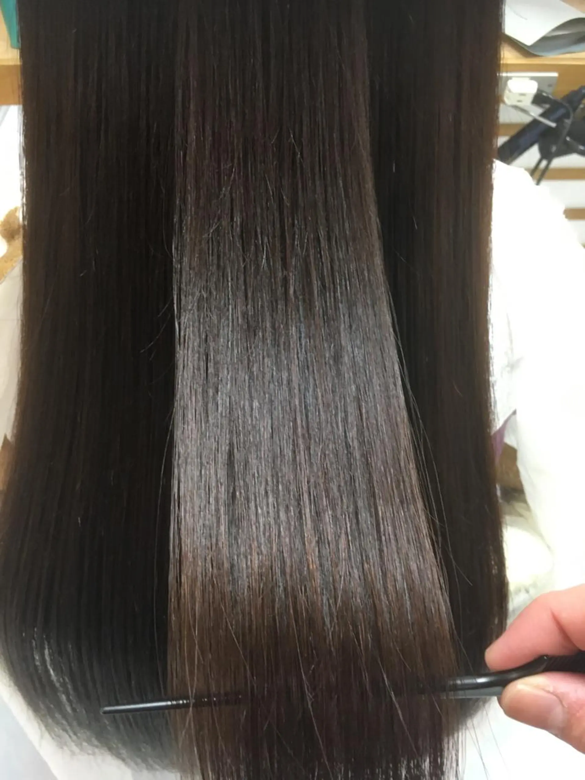 ロング パーマ 縮毛矯正 髪質改善/縮毛矯正 /レイヤー岡部のヘアスタイル