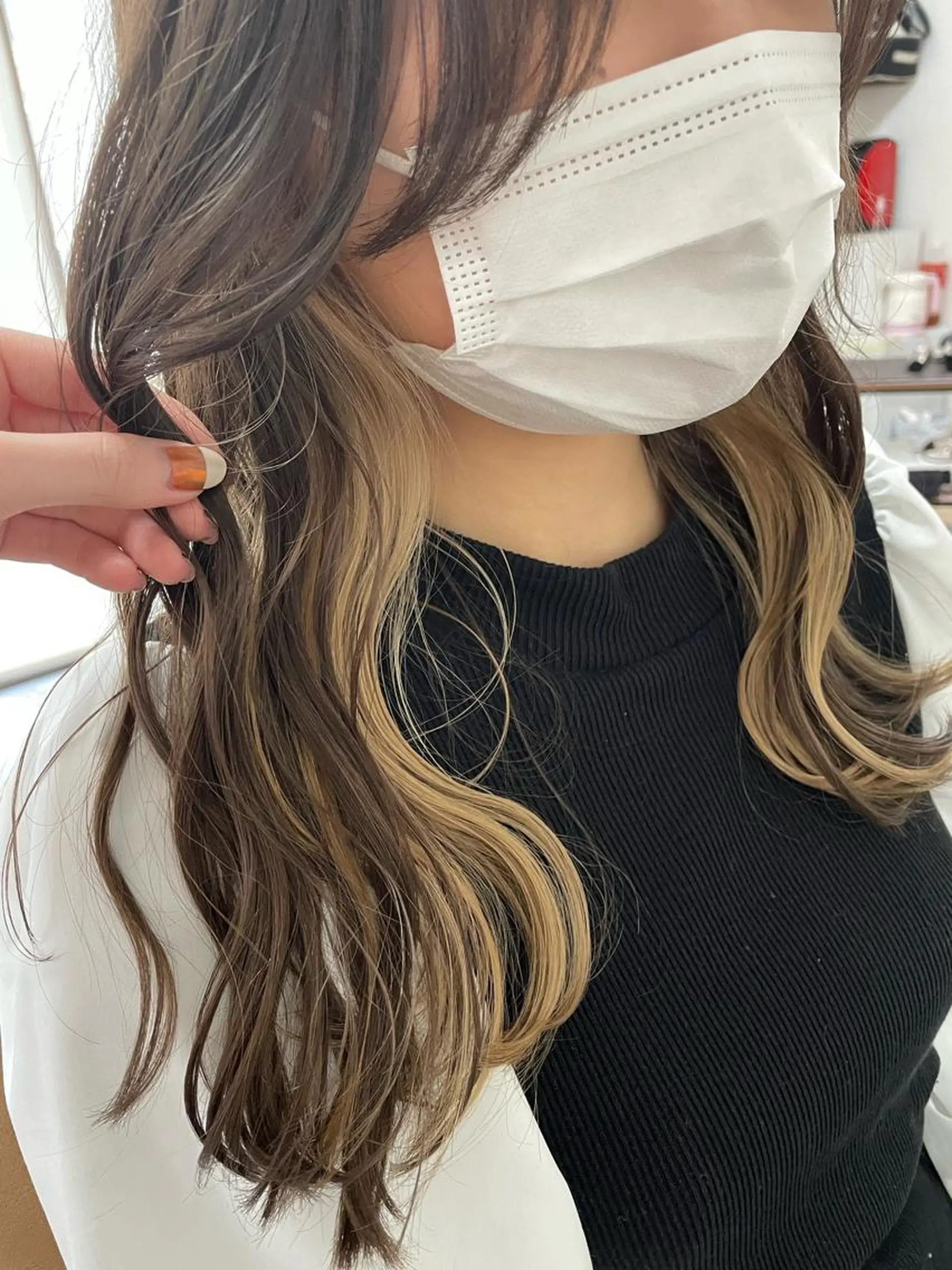 ロング カラー カット ヘアカラー トリートメント 佐藤 芽依のヘアスタイル