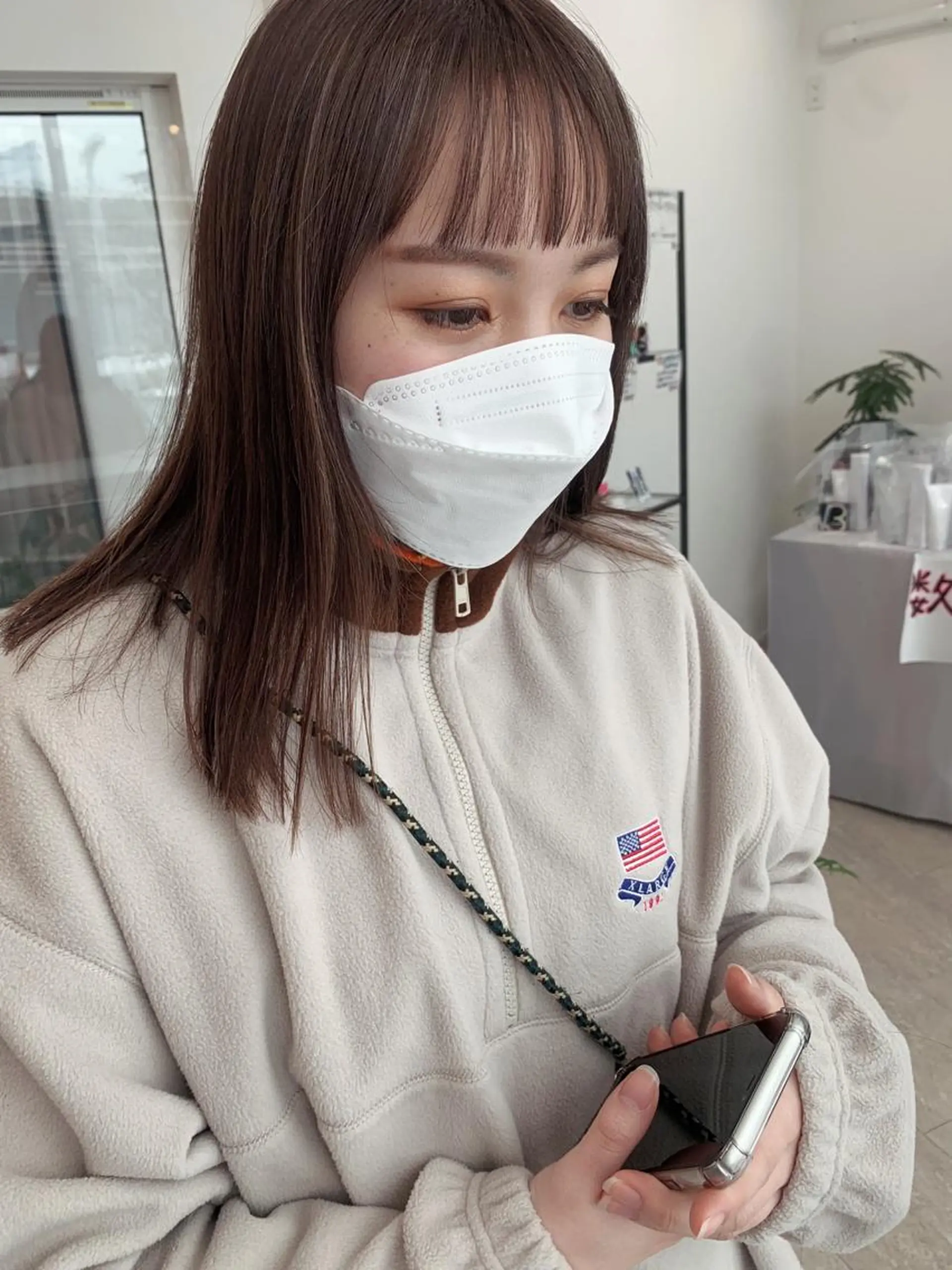 ミディアム カラー ハイライトカラー ハイライト オン眉 kitagawa mayuのヘアスタイル