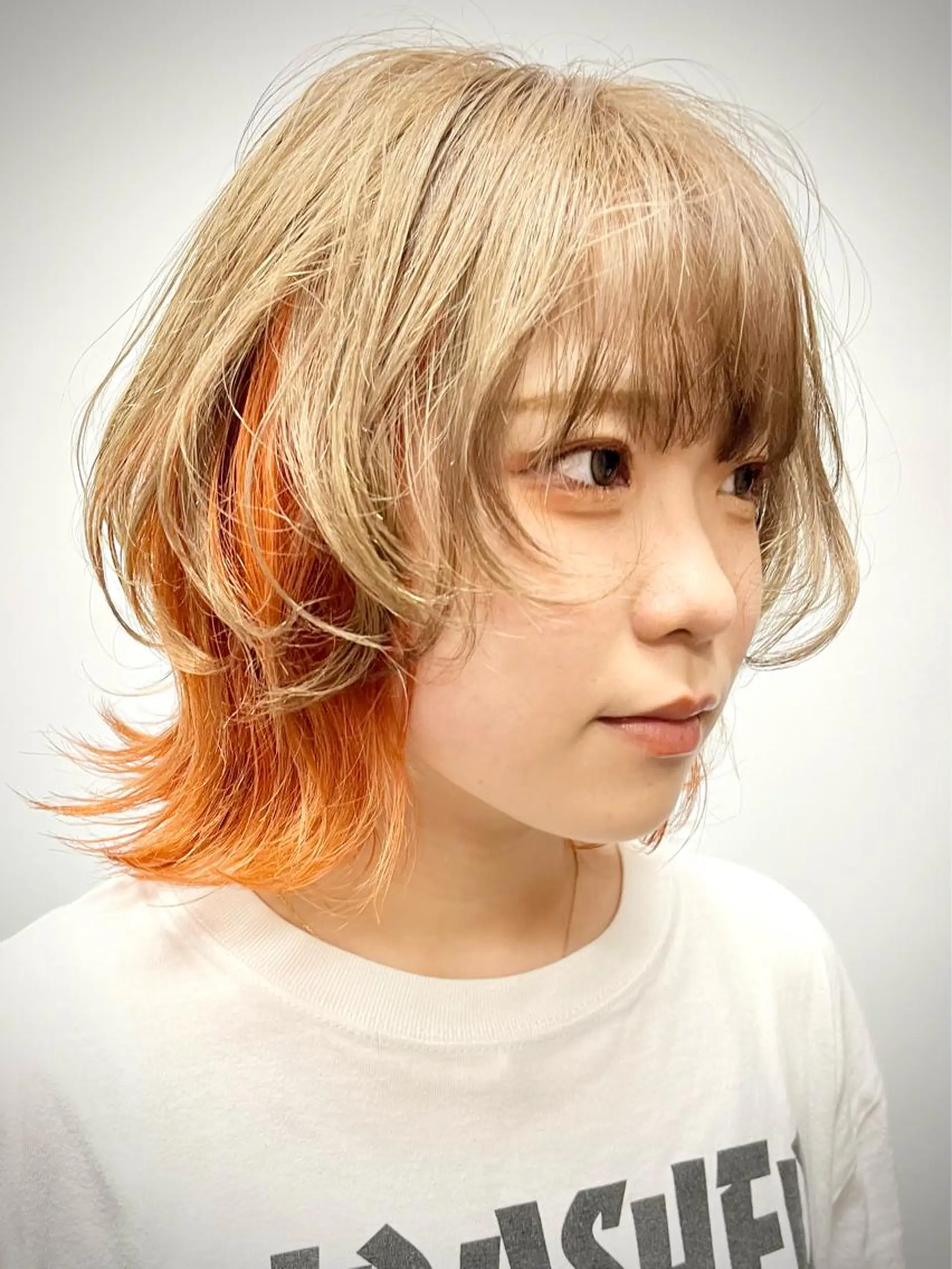 ミディアム カラー ミディアムパーマ バレイヤージュ ブリーチ ケアブリーチ ダブルカラー Koichi Satoのヘアスタイル