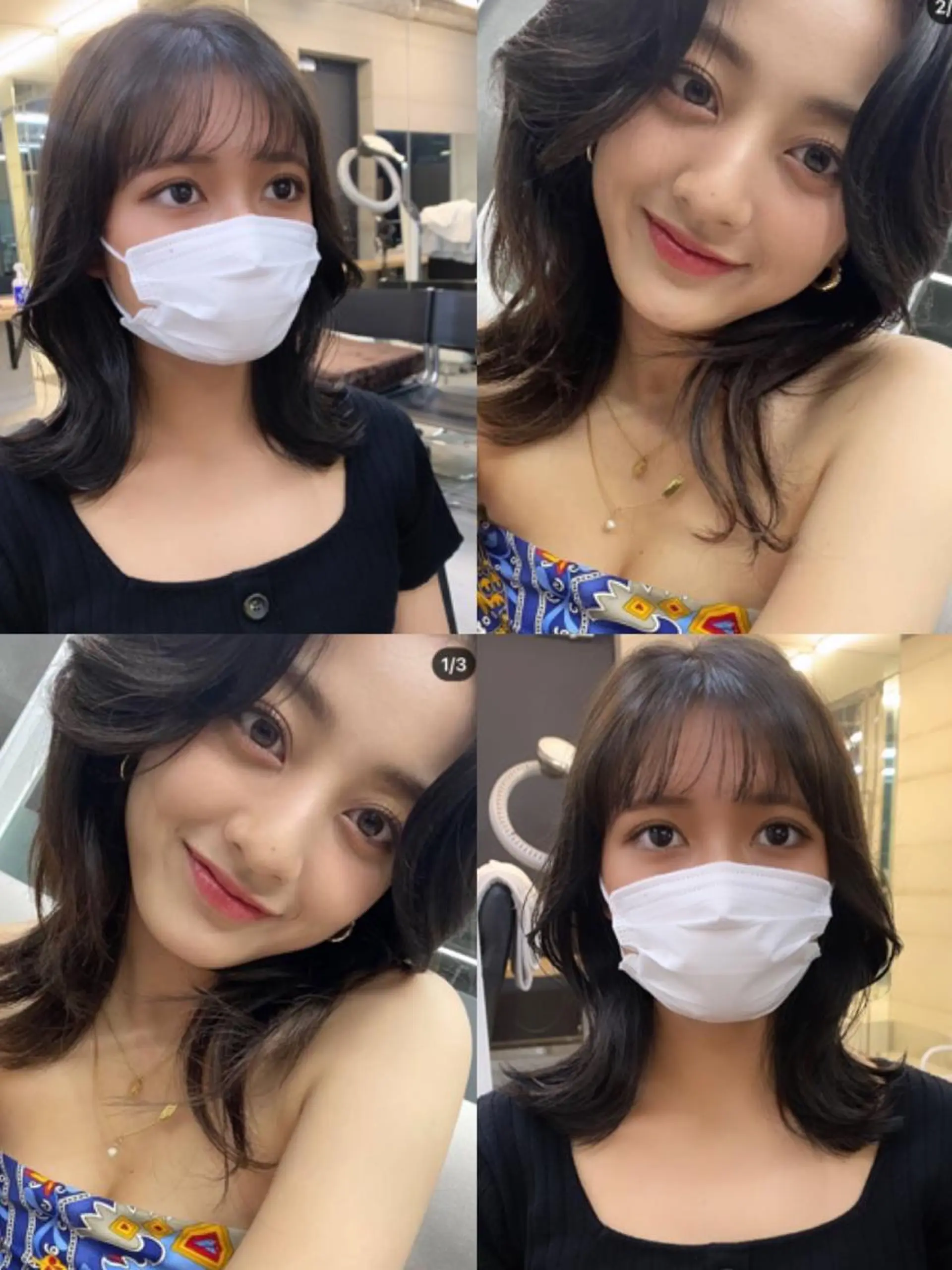 ミディアム カラー 韓国風ヘア カット ヘアカラー トリートメント ヘッドスパ ヘアセット 透明感/オリーブ/ グレージュ/YUKAのヘアスタイル