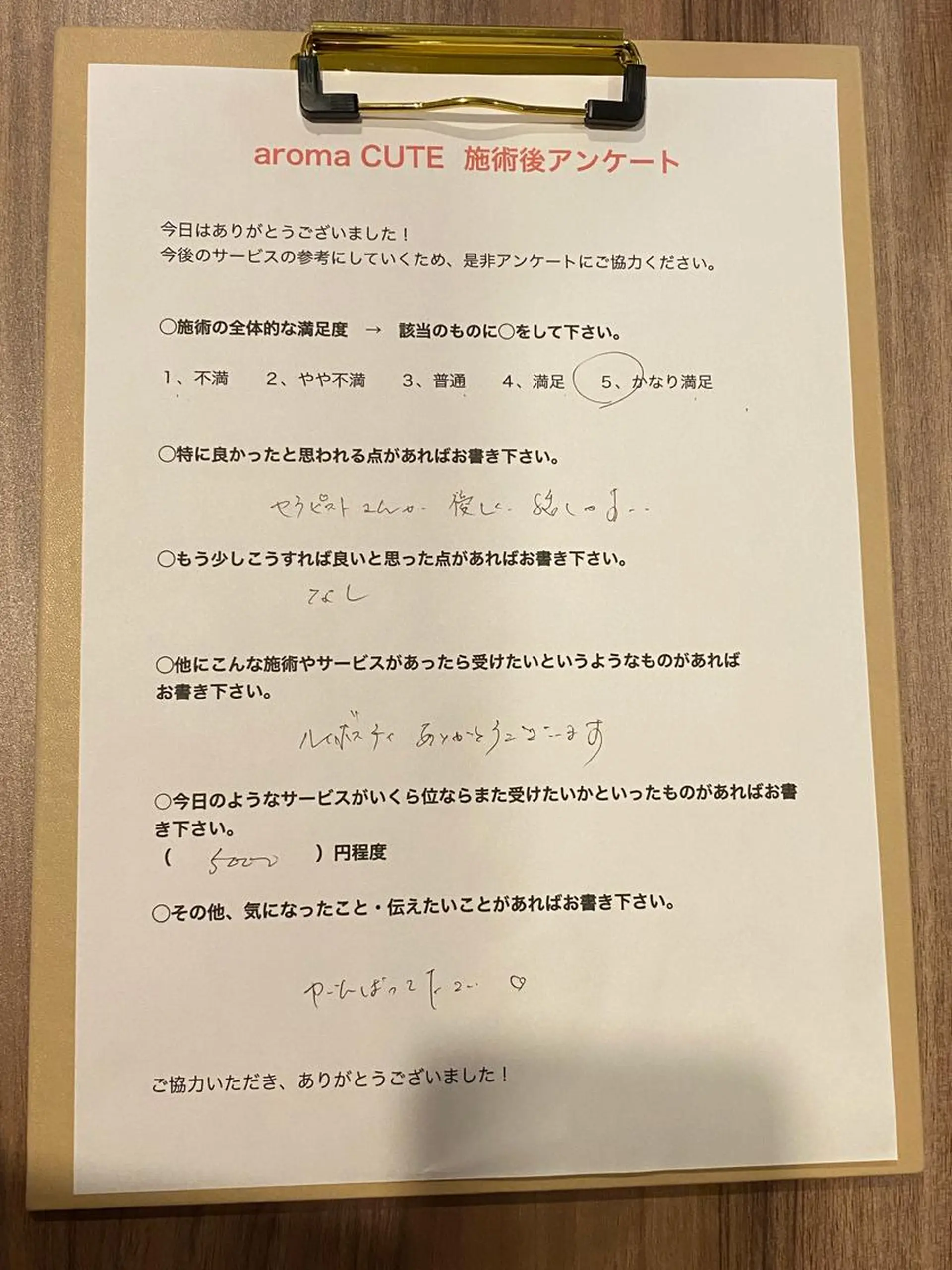 喜多良助 aroma CUTEのエステ・リラクイメージ