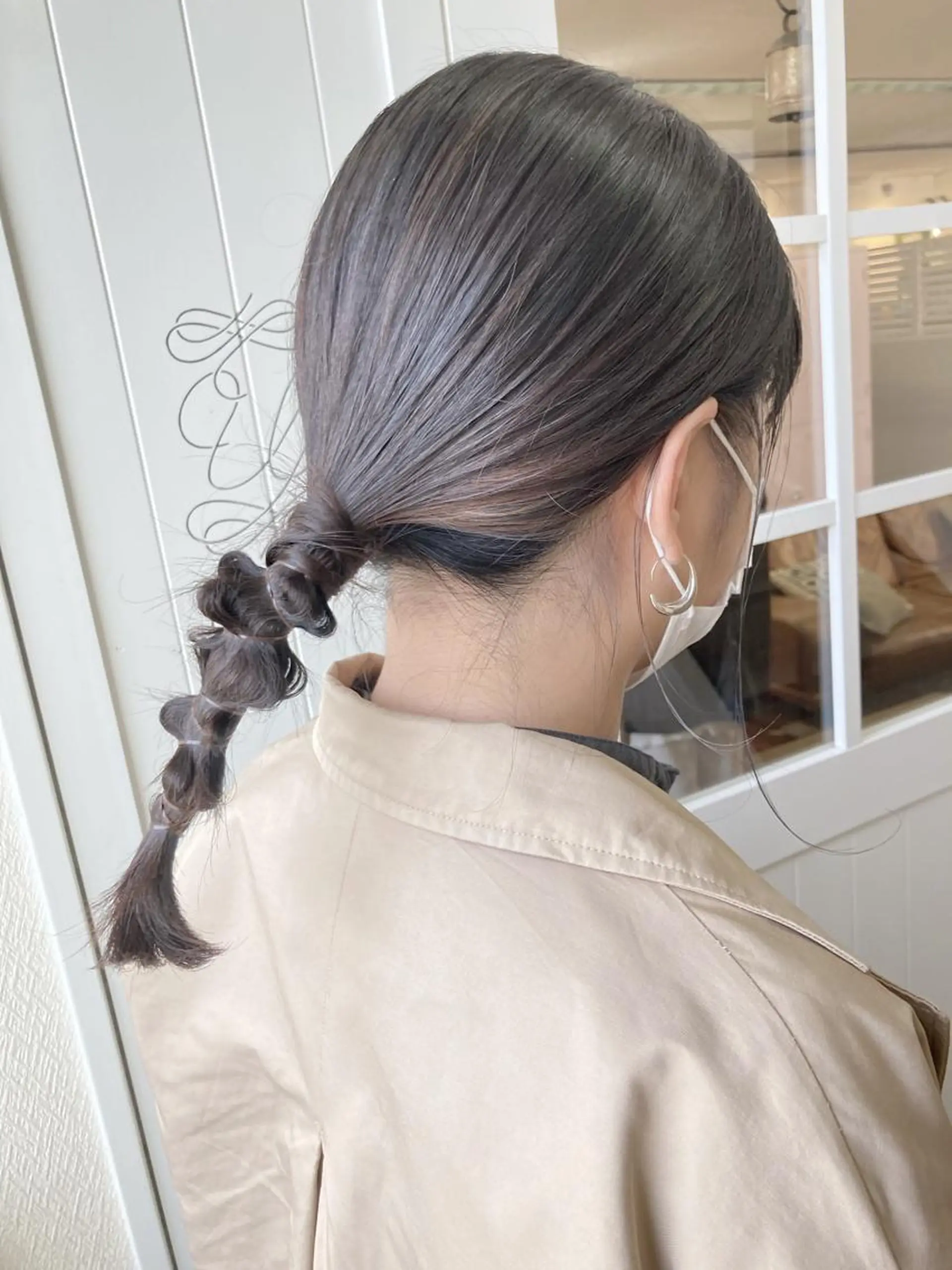 セミロング カラー ハイライトカラー インナーカラー ハイライト カット ヘアカラー 小木曽智美 /ボブ/ショートのヘアスタイル