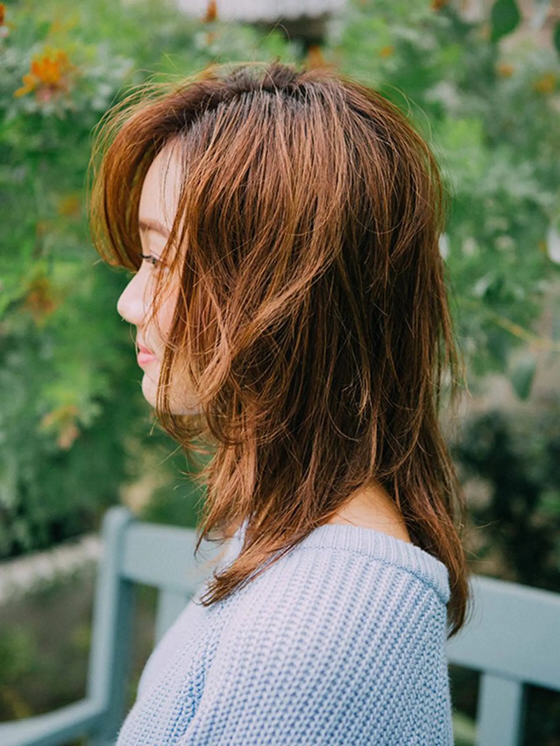 ミディアム カラー レイヤーカット カット ヘアカラー トリートメント 福島 浩司のヘアスタイル