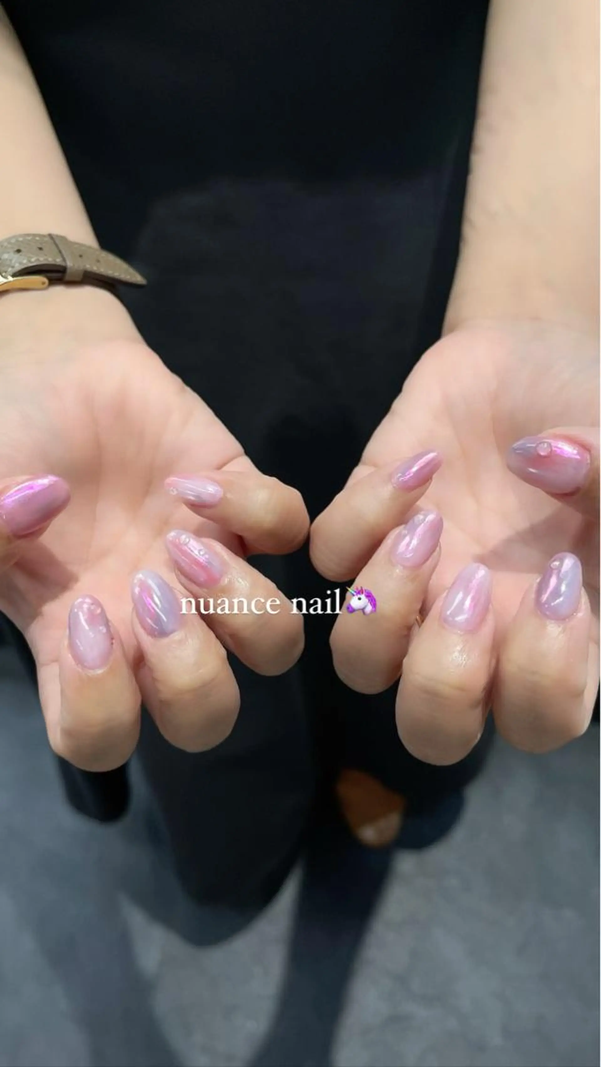 ネイル フレンチネイル マグネットネイル ニュアンスネイル ワンカラーネイル ハンドネイル GRANDE大須 Cecil💜のネイルデザイン