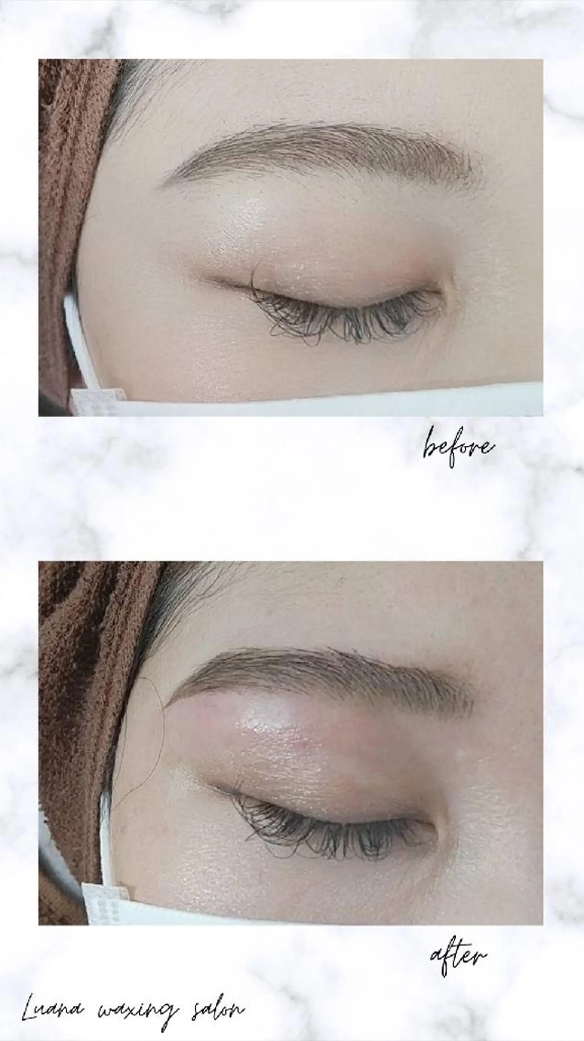 アイブロウ 眉毛ワックス脱毛 Luana wax 🐚根本のエステ・リラクイメージ