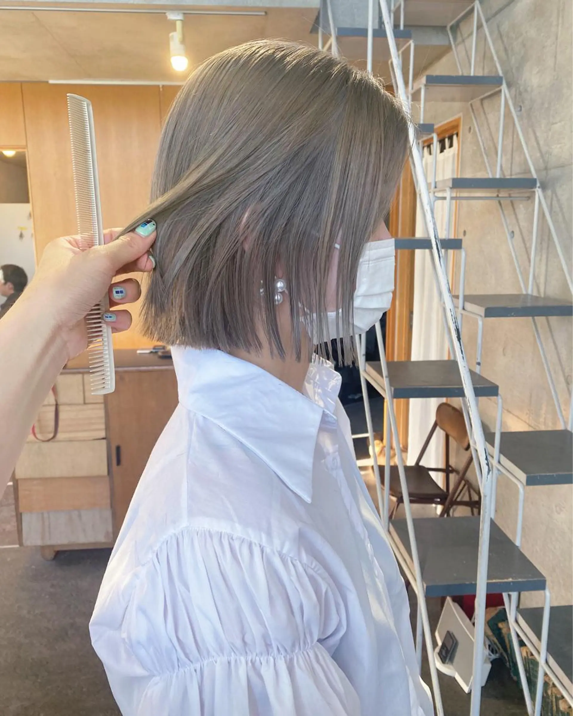 ショート カラー パーマ ヘアアレンジ メンズ キッズ マツエク・マツパ アイブロウ カット ヘアカラー トリートメント モリモト サナのヘアスタイル