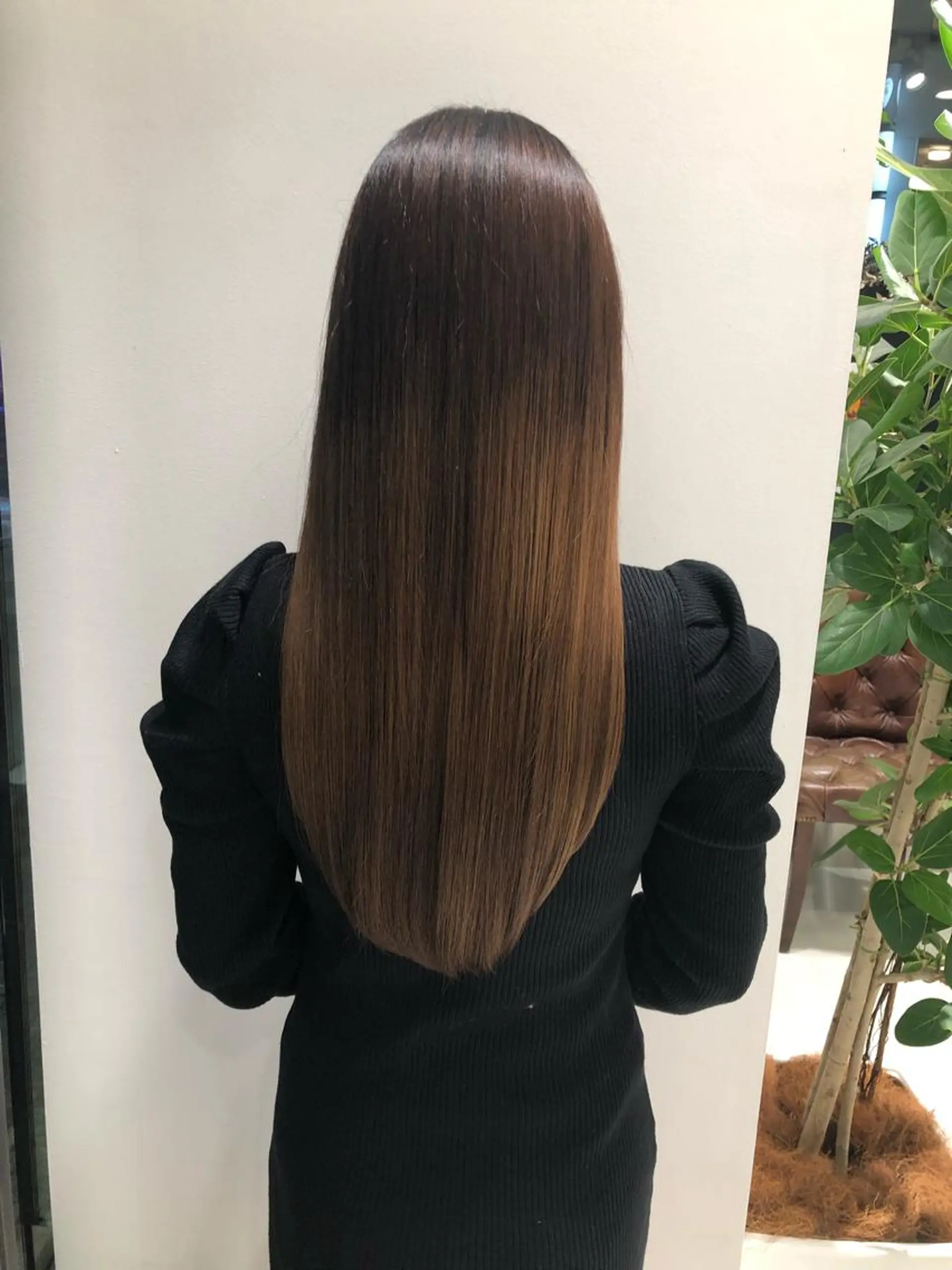 ロング 縮毛矯正 大野 仁のヘアスタイル