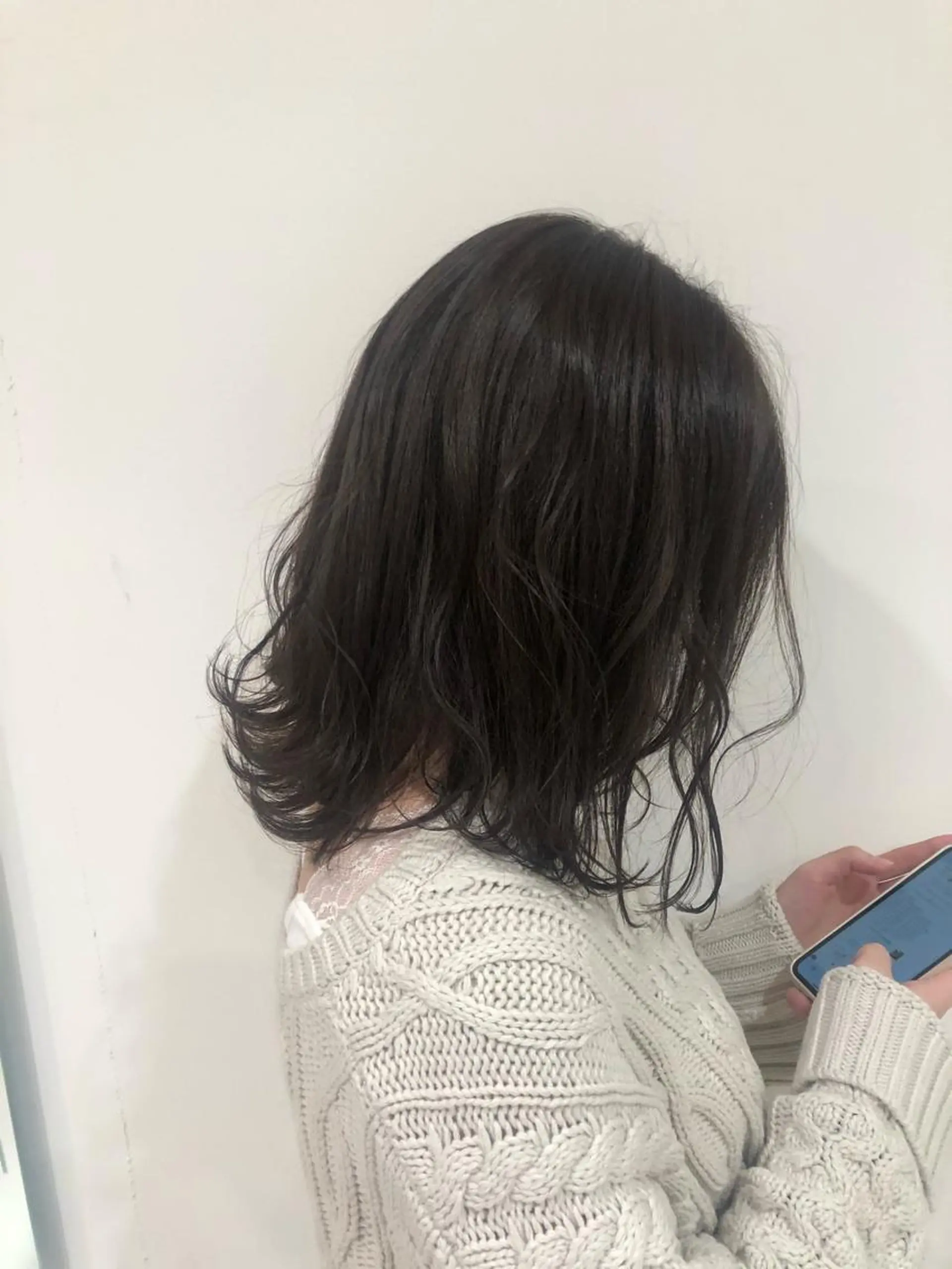 ミディアム カラー アッシュ 透明感カラー オリーブアッシュ ヤマモト マイのヘアスタイル