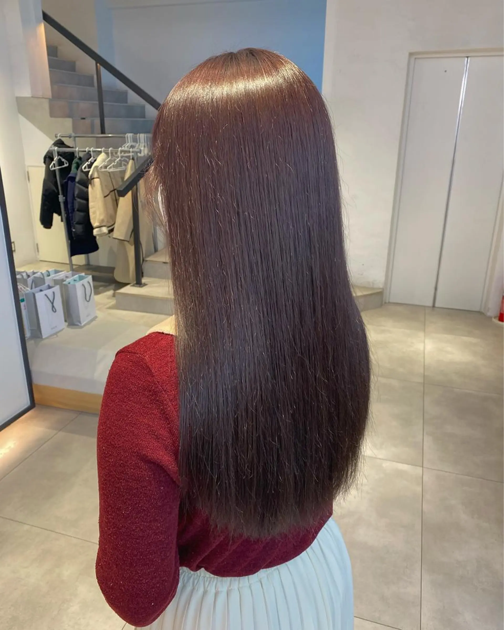 ロング カラー ヘアカラー ワンカールで盛れる レイヤー🎀Macoのヘアスタイル