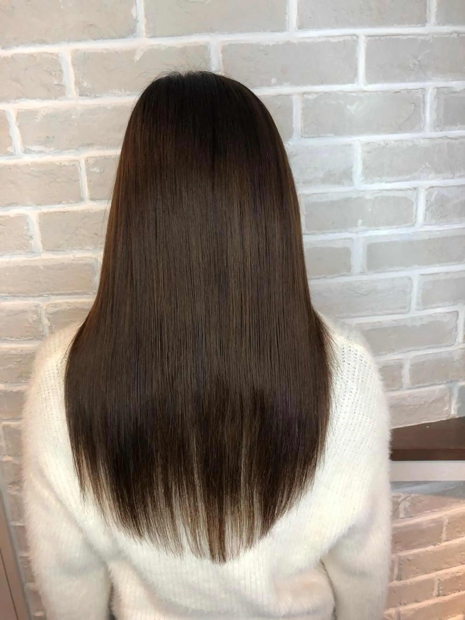 ロング カット 縮毛矯正 トリートメント トレヴァー デルチザンのヘアスタイル