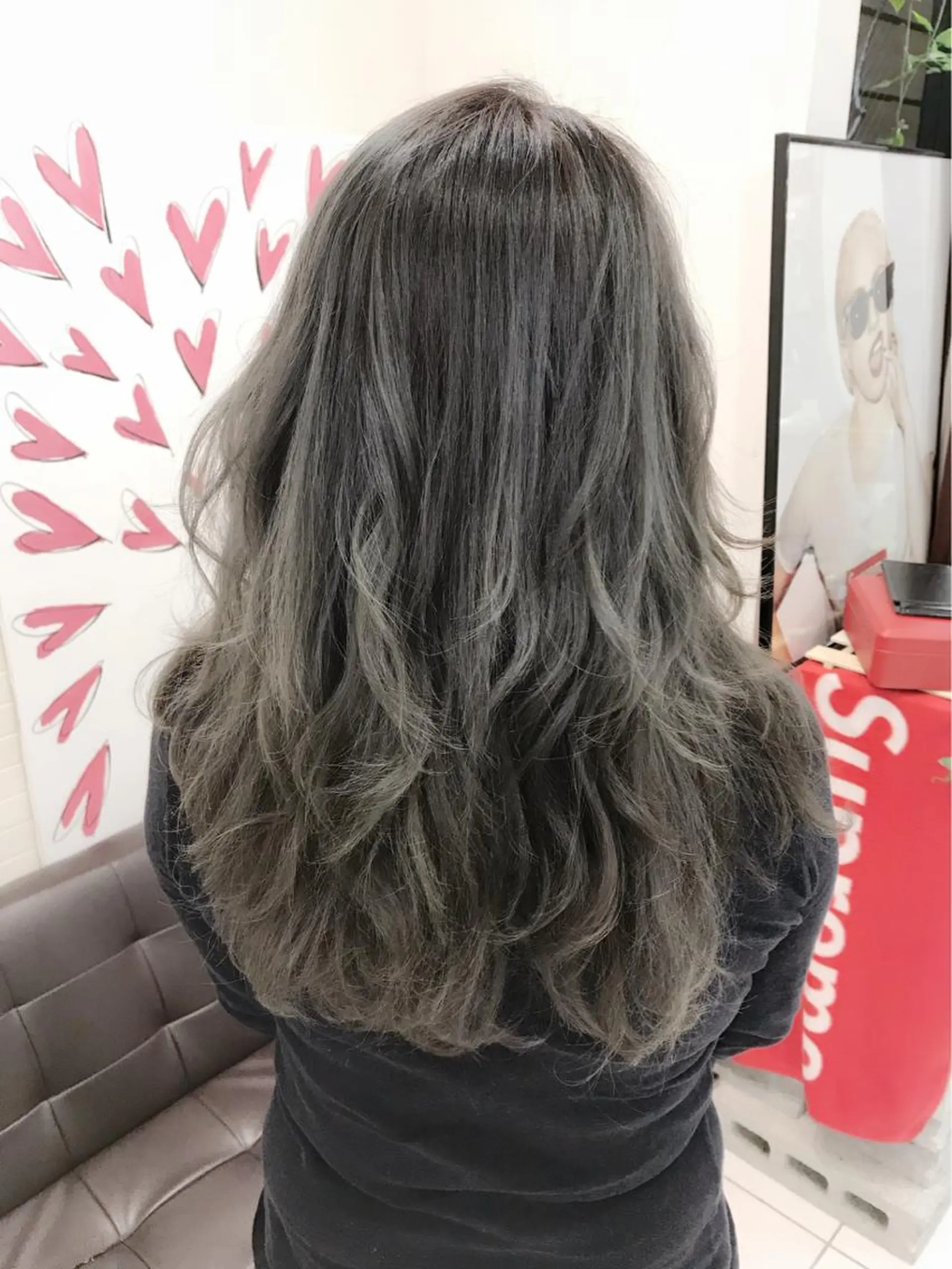 ミディアム カラー パーマ ヘアアレンジ メンズ 神山 昌子のヘアスタイル