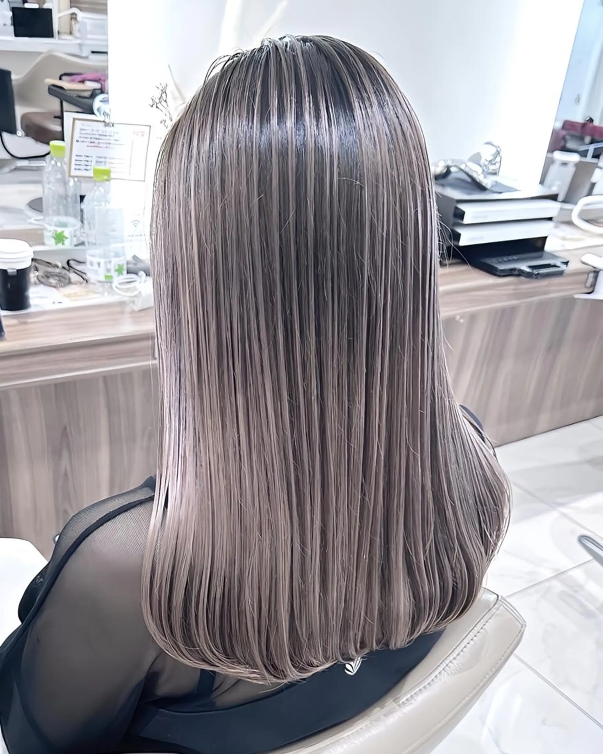 カラー ロング 髪質改善 ヘアカラー トリートメント ＡＳＨ大宮/ブリーチ 髪質改善/カラーのヘアスタイル