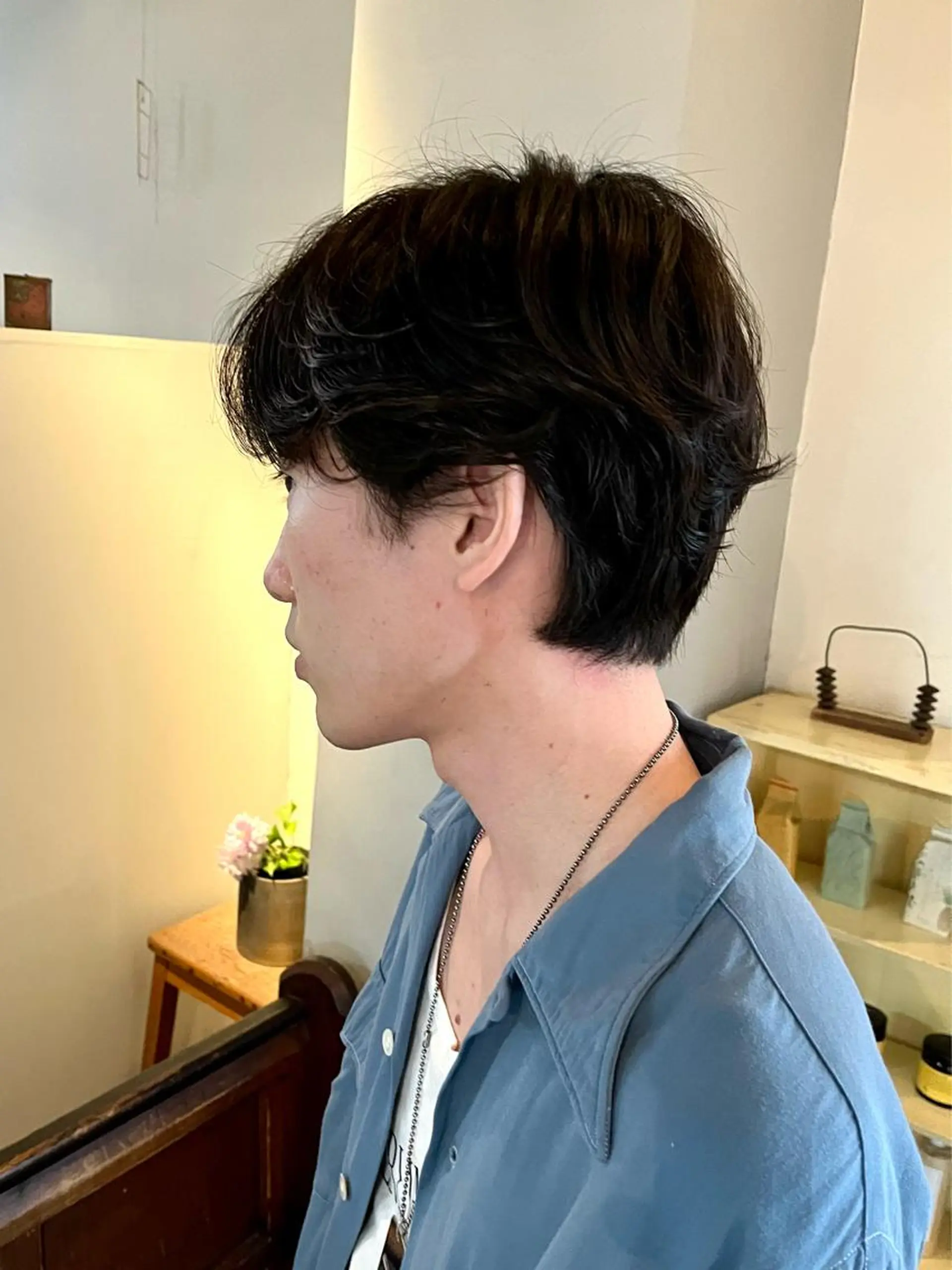 ショート パーマ メンズ メンズパーマ くせ毛 room3小出 奈央子のヘアスタイル