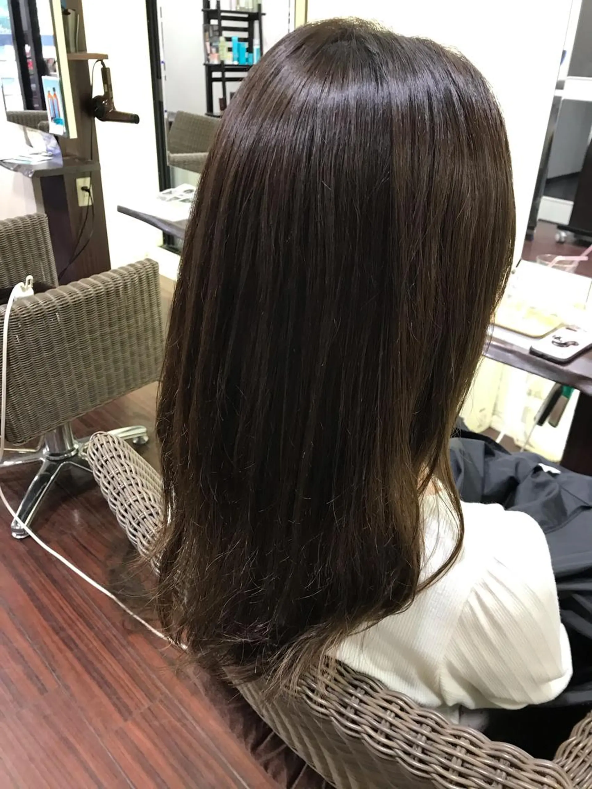 ロング カラー パーマ 縮毛矯正 縮毛矯正 ママ美容師 ＊ヒマワリのヘアスタイル