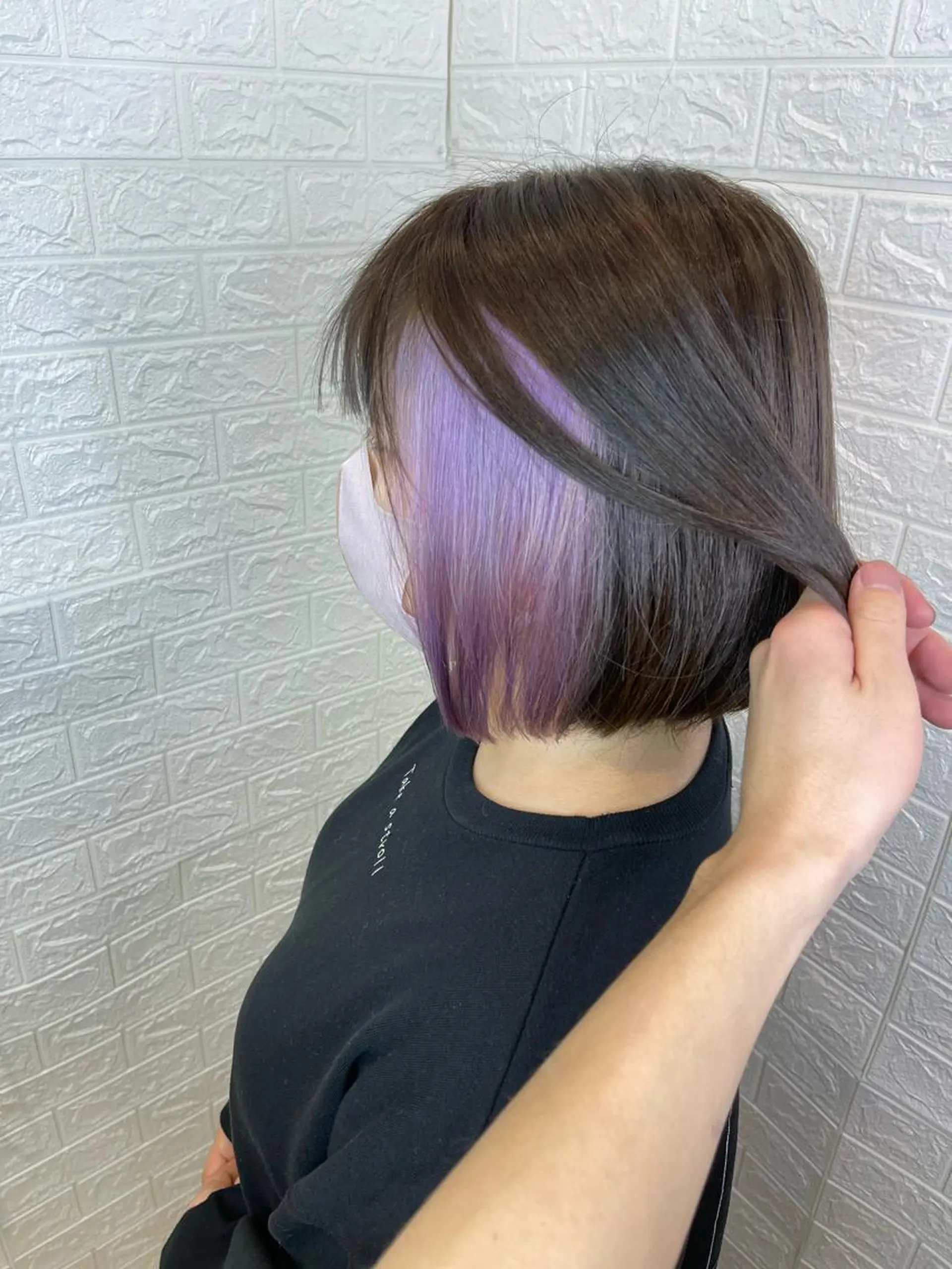 ミディアム カット ヘアカラー トリートメント 六反 仁哉のヘアスタイル