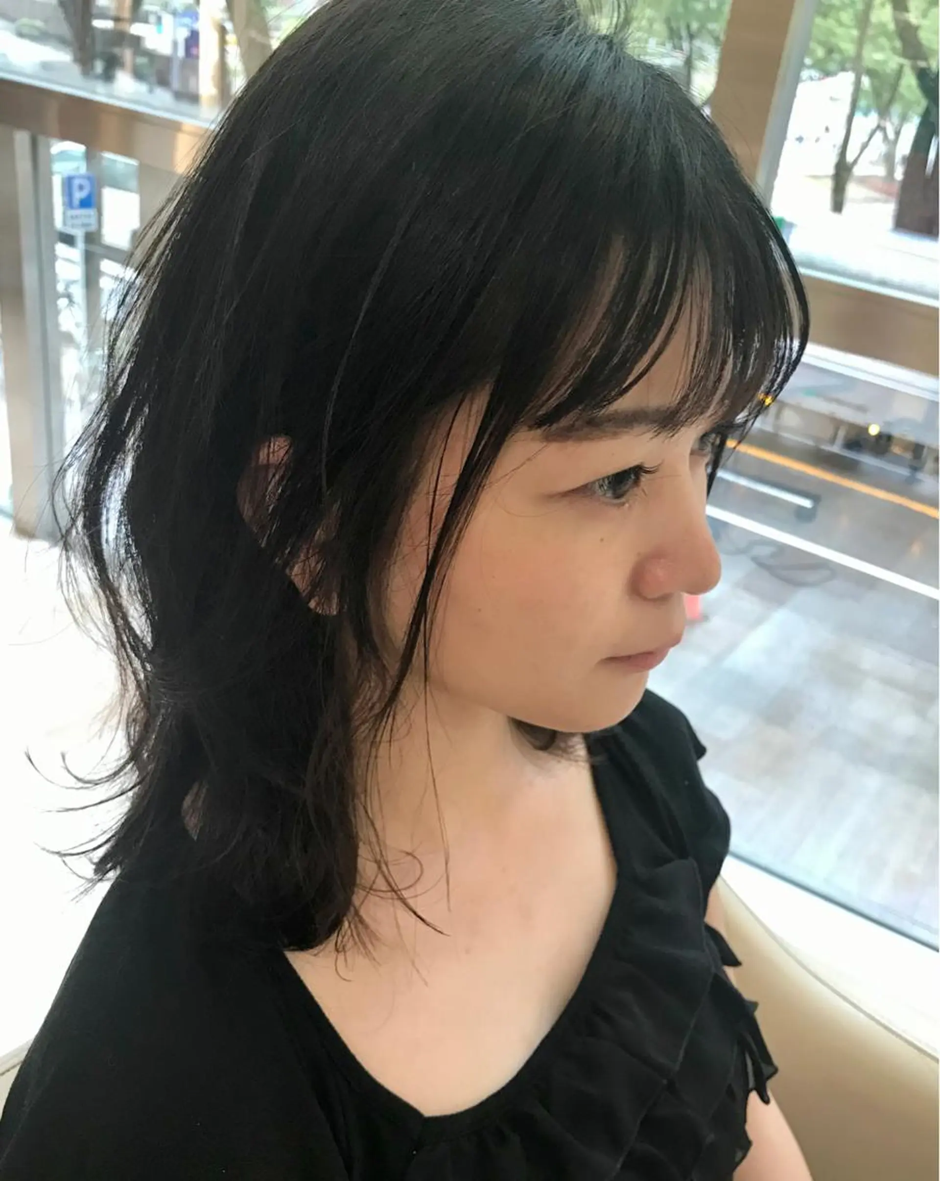 ミディアム シースルーバング 髪質改善カラー/ボブ 🌻Mutsumiのヘアスタイル