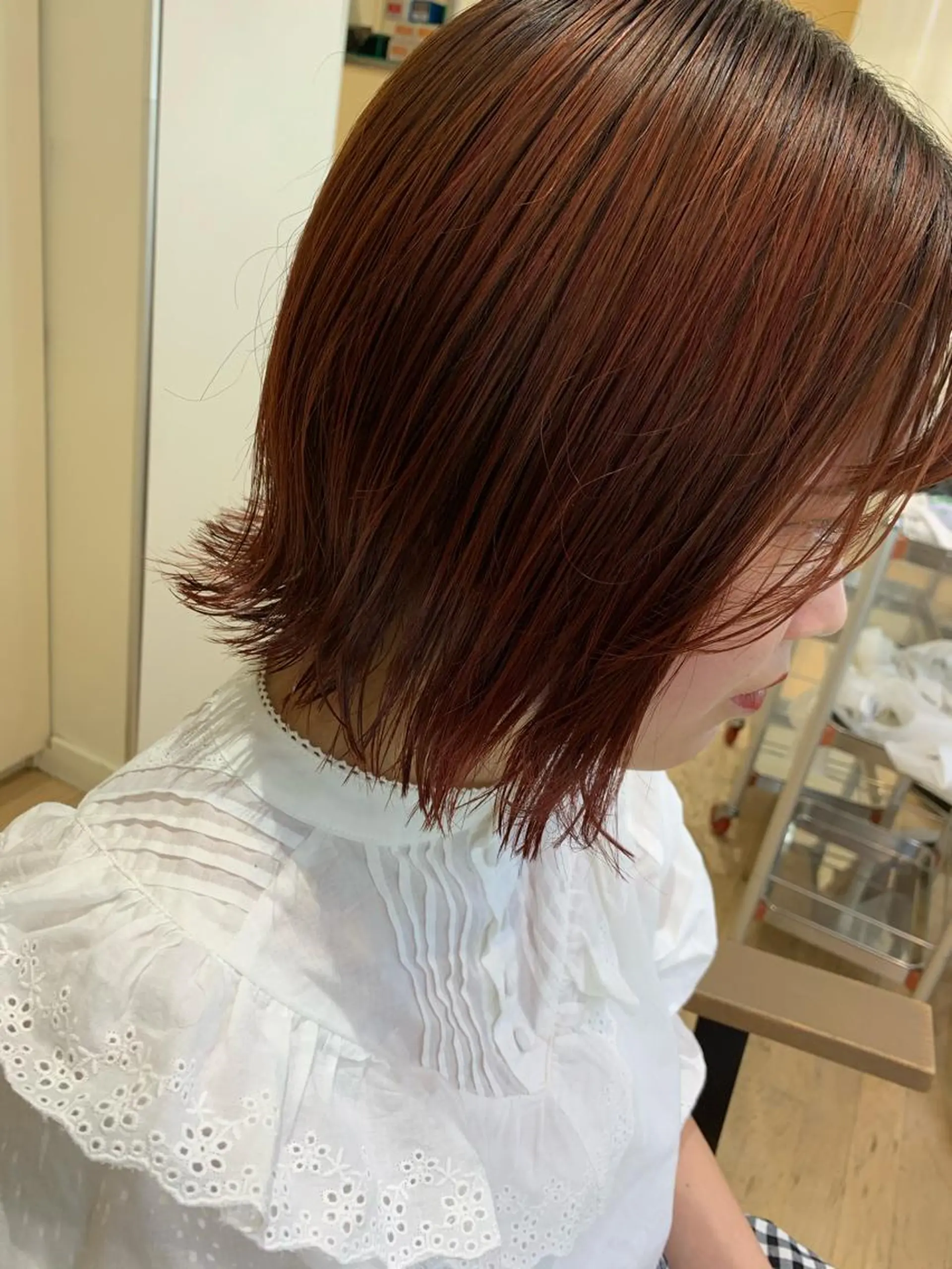 ショート カラー ヘアアレンジ 切りっぱなしボブ ボブ 【メンズモデル募集】 Bassa所沢のヘアスタイル