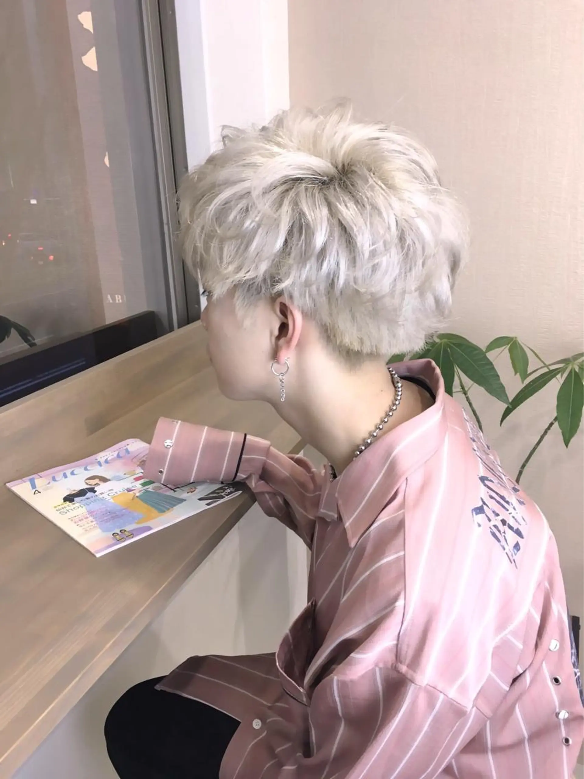 ショート カラー メンズ マッシュ アッシュ カット ヘアカラー 大人男髪/メンズ パーマ/hiroのヘアスタイル