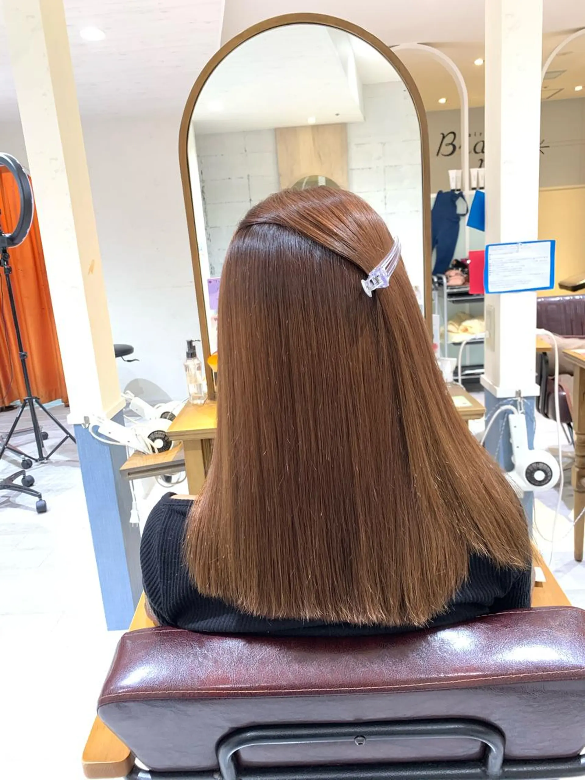 ロング パーマ 小島嵩人 縮毛矯正 髪質改善のヘアスタイル