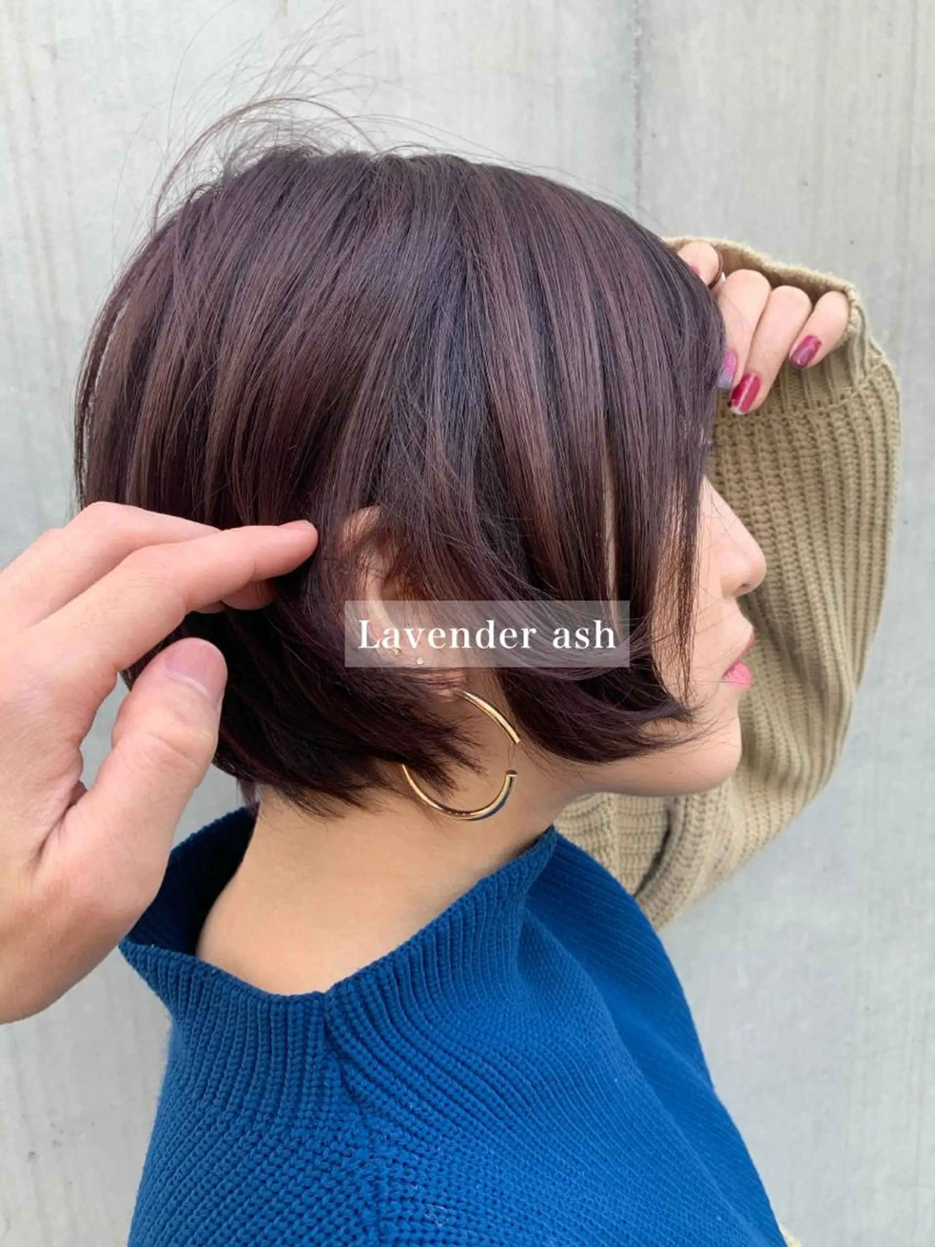 ショート アッシュ カット ヘアカラー トリートメント 山本 晶大のヘアスタイル