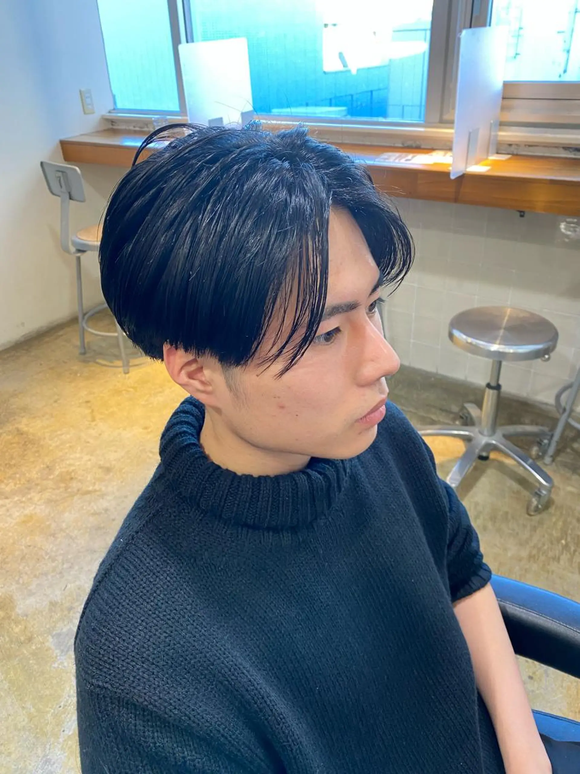 メンズ センターパート シャドウパーマ/ 波巻パーマYu-Kiのヘアスタイル