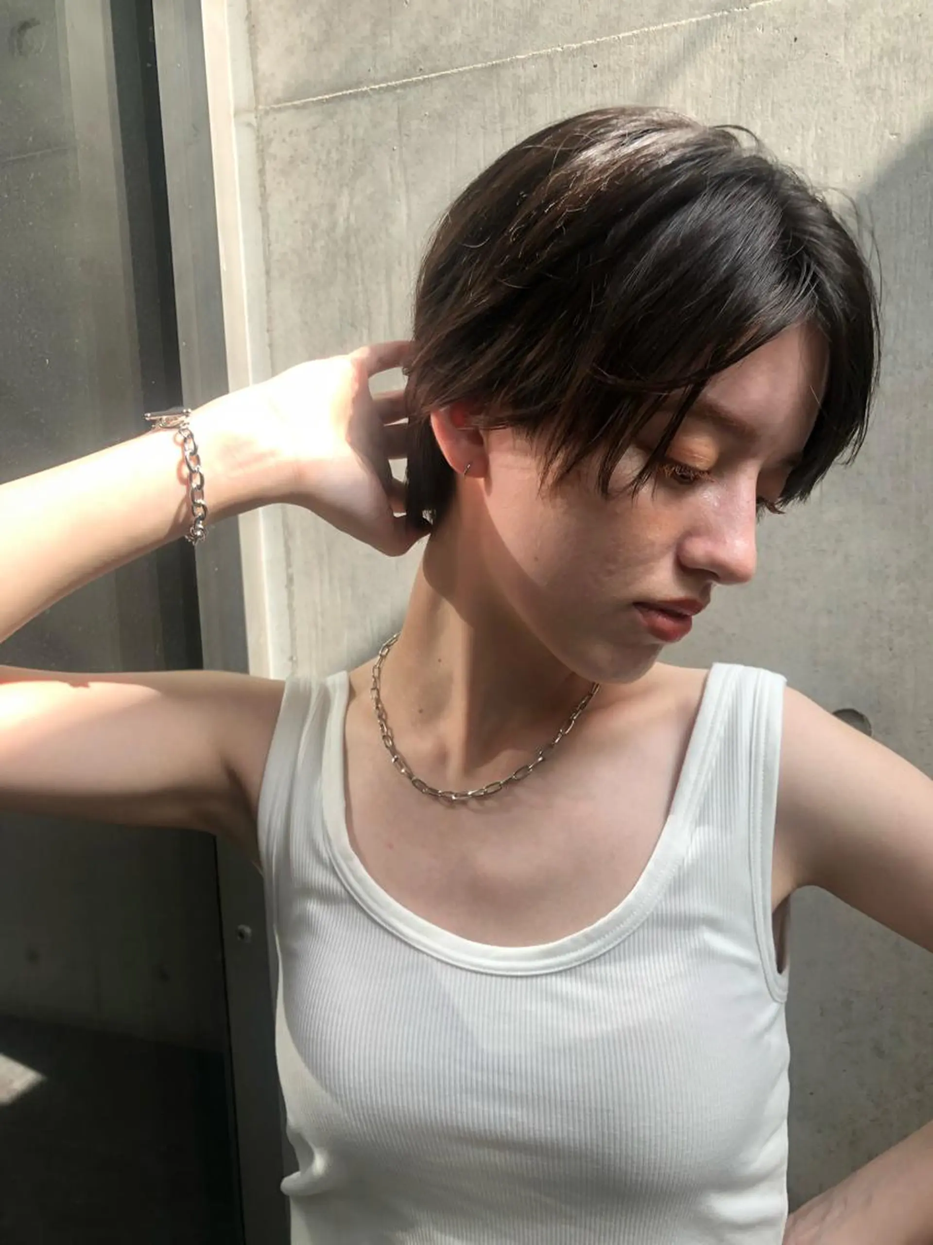 ショート カラー ショートボブ ハンサムショート ブリーチ ケアブリーチ ハイライトカラー カット ヘアカラー KEPKA ヤマグチ 天神 今泉のヘアスタイル