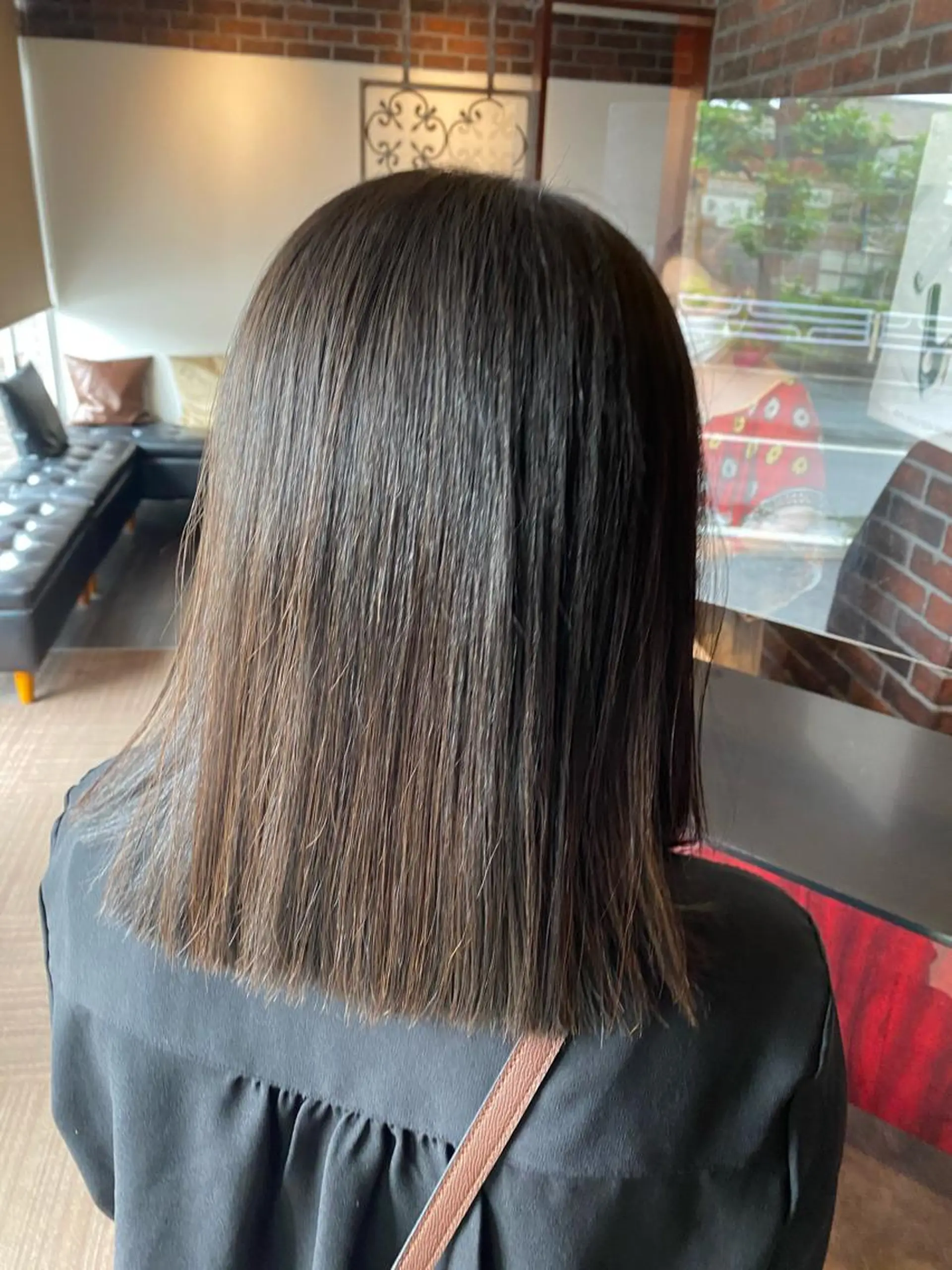 ミディアム 縮毛矯正 トリートメント シムラ カイゲンのヘアスタイル