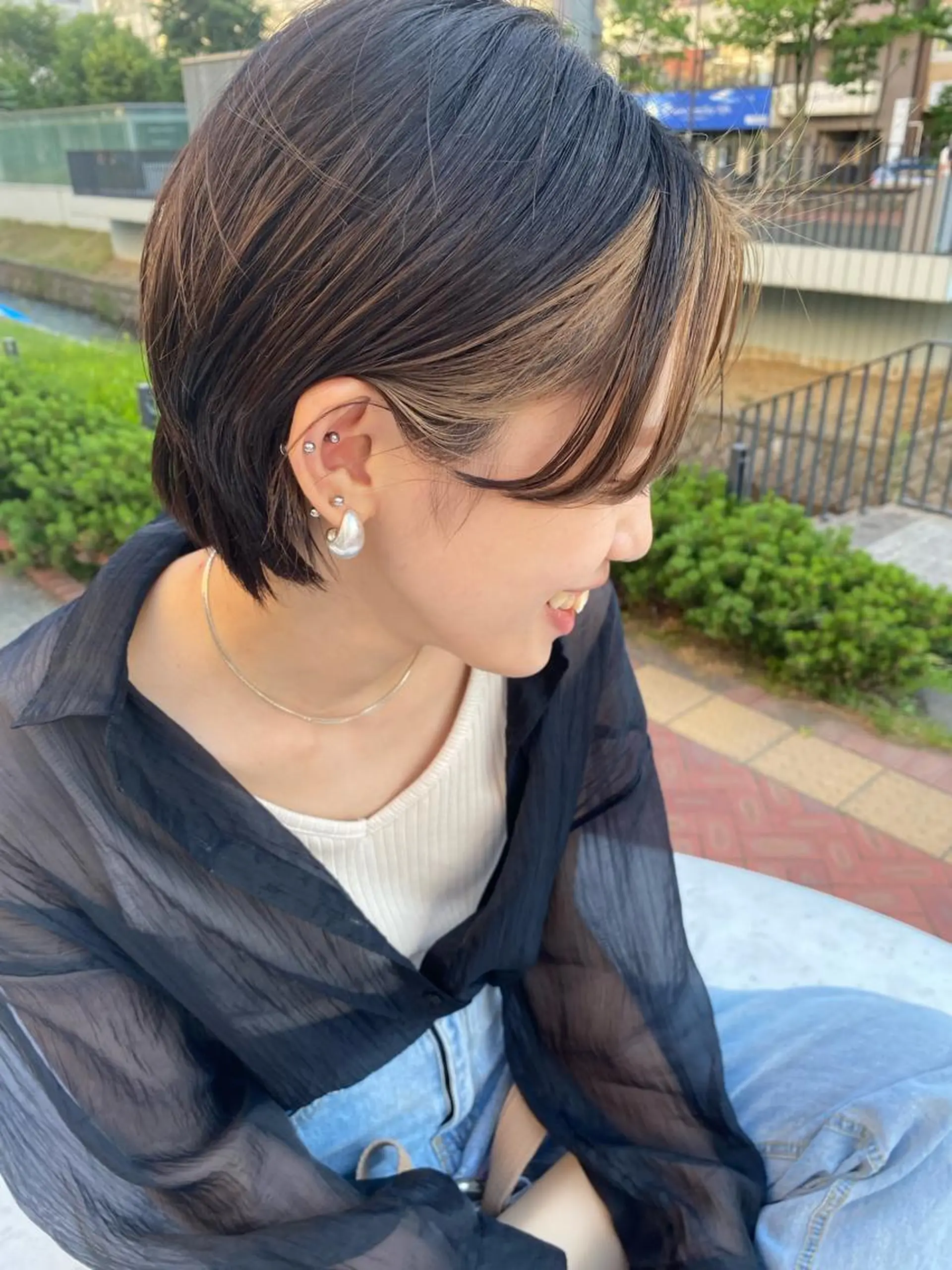 カラー ミストバング  フェイスフレーミング 韓国ヘア/艶髪🎀 宮川みほのヘアスタイル