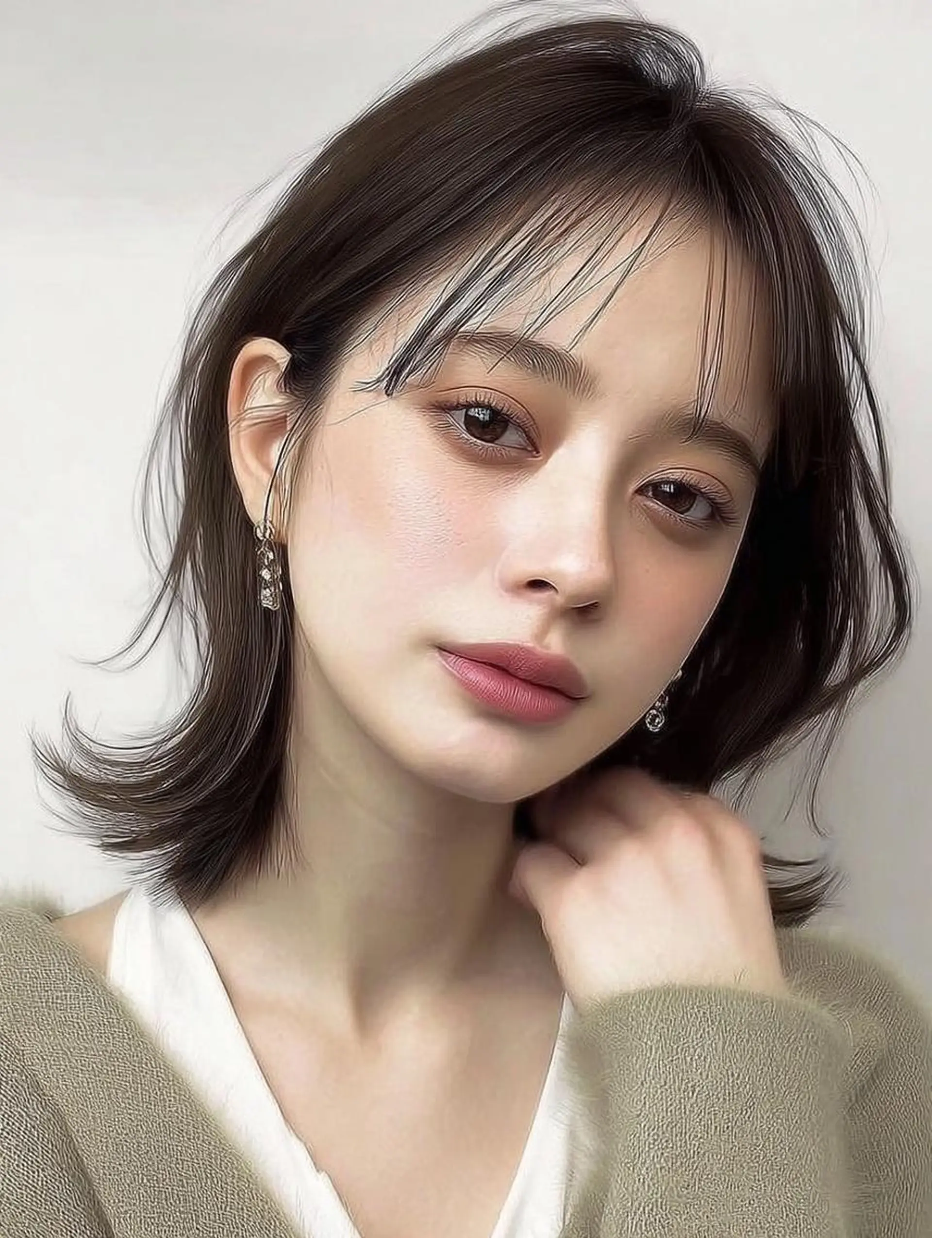 ショート ヘアアレンジ 髪質改善 韓国風ヘア レイヤーカット 似合わせカット シースルーバング カット ヘアカラー Ayumu /京都／西院のヘアスタイル