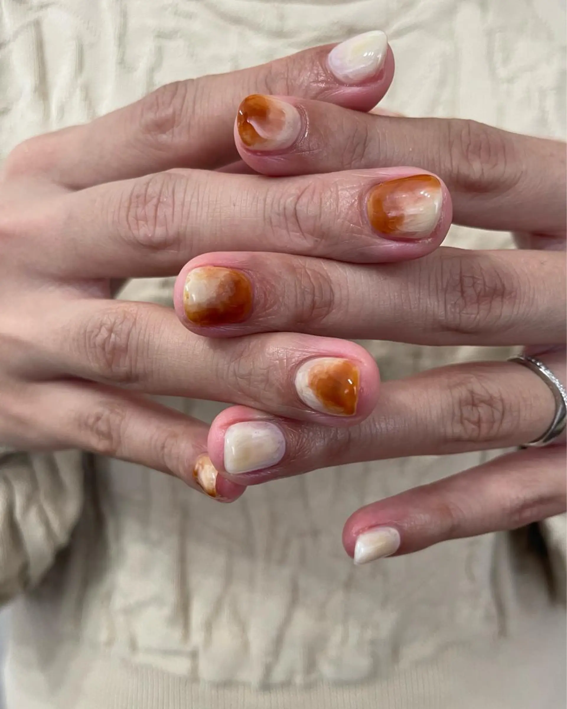 ネイル ショートネイル ハンドネイル フットネイル kiii.__ ✴︎*のネイルデザイン