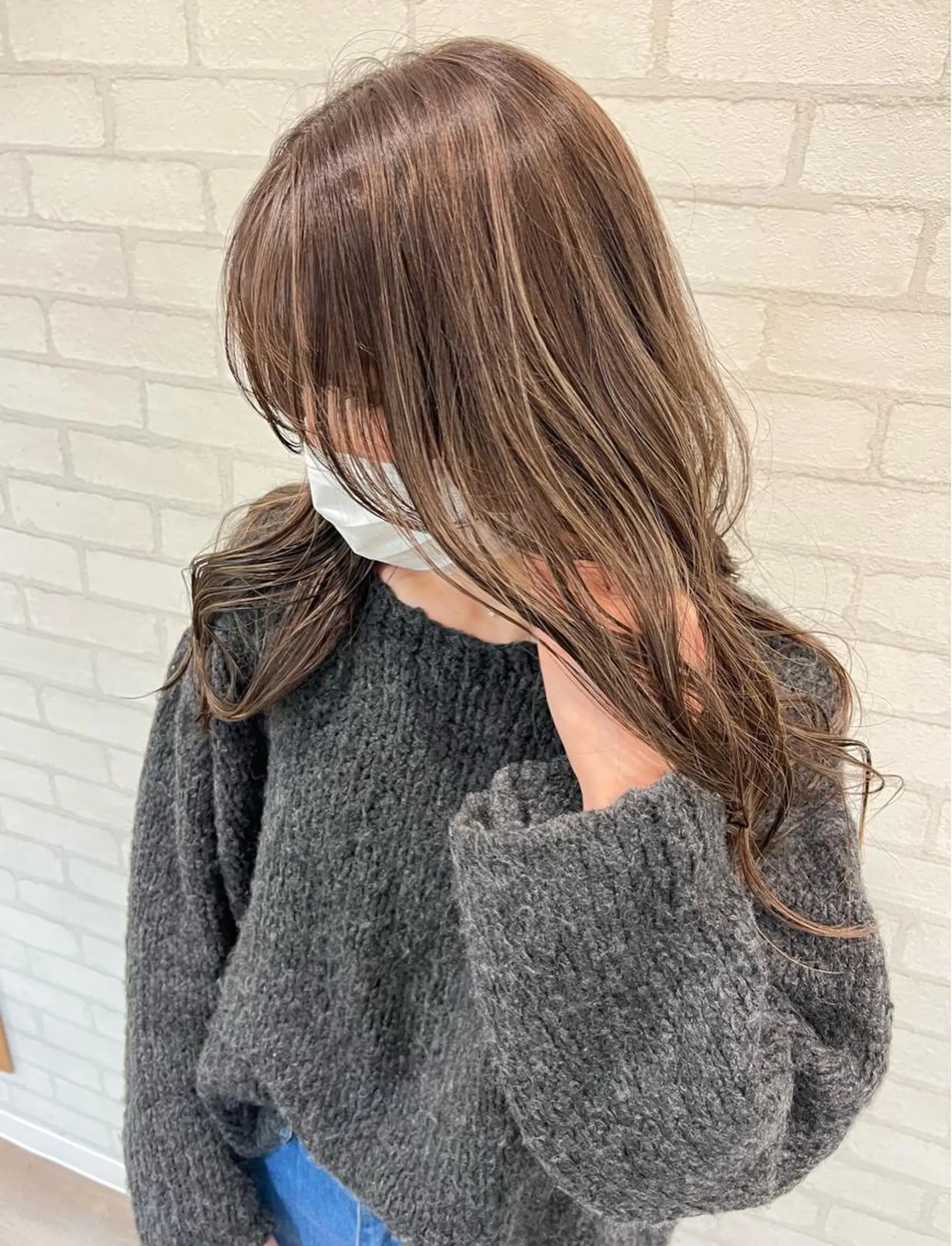 ロング カラー ブリーチ ケアブリーチ ハイライトカラー ハイライト 白髪世代の悩み解決 阿部耕大のヘアスタイル