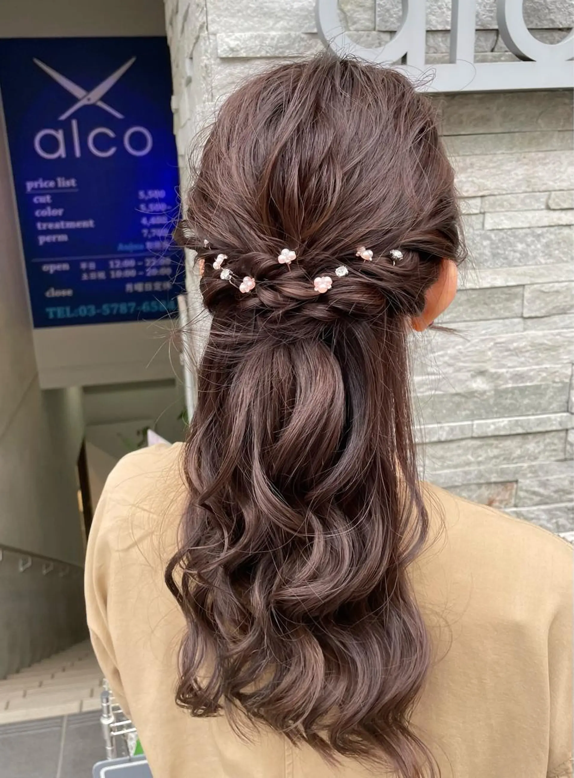 ヘアアレンジ ハーフアップ 💖KANAMI💖 似合わせヘアスタイルのヘアスタイル
