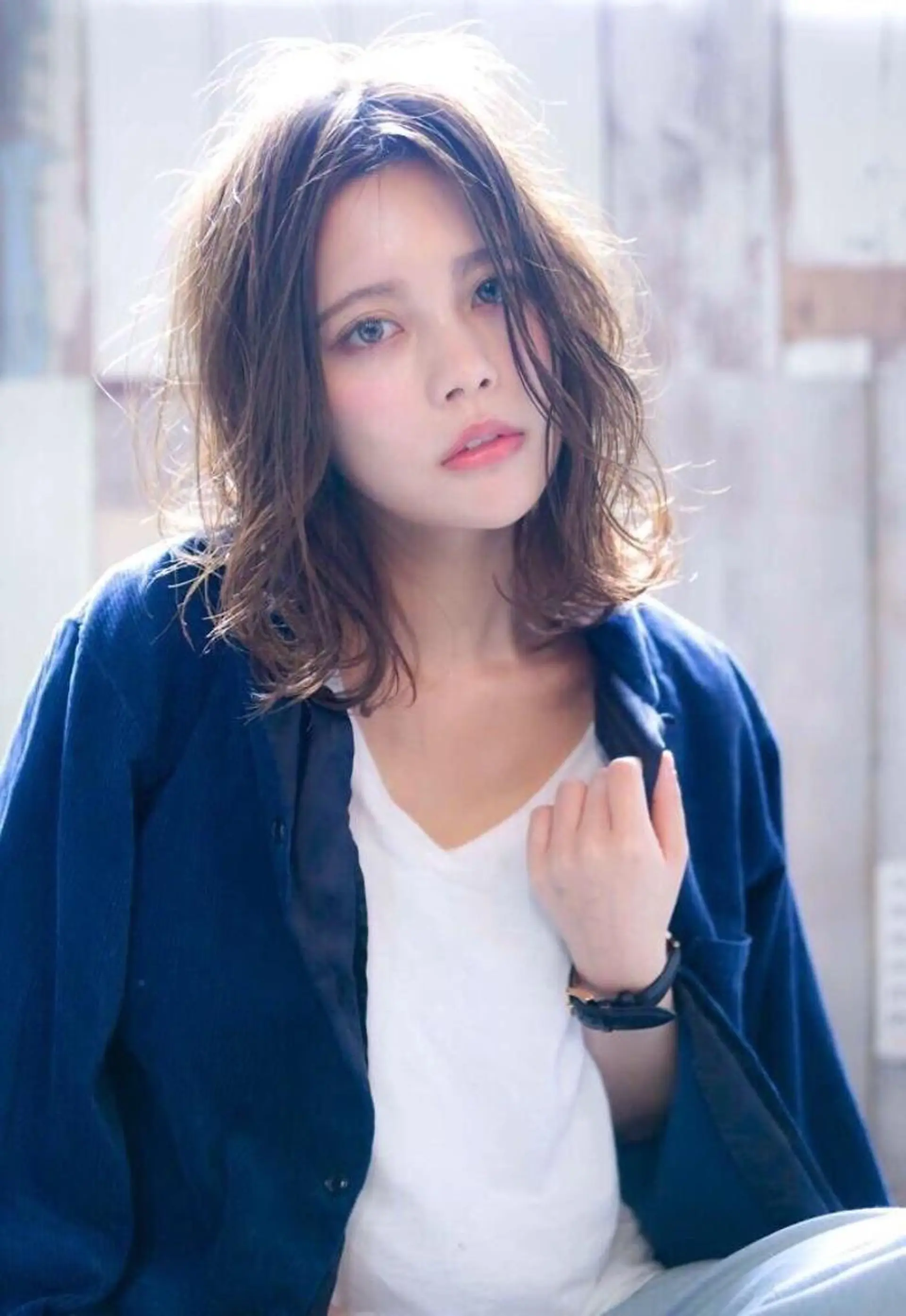 セミロング ダブルカラー🤍 髪質改善／原島のヘアスタイル