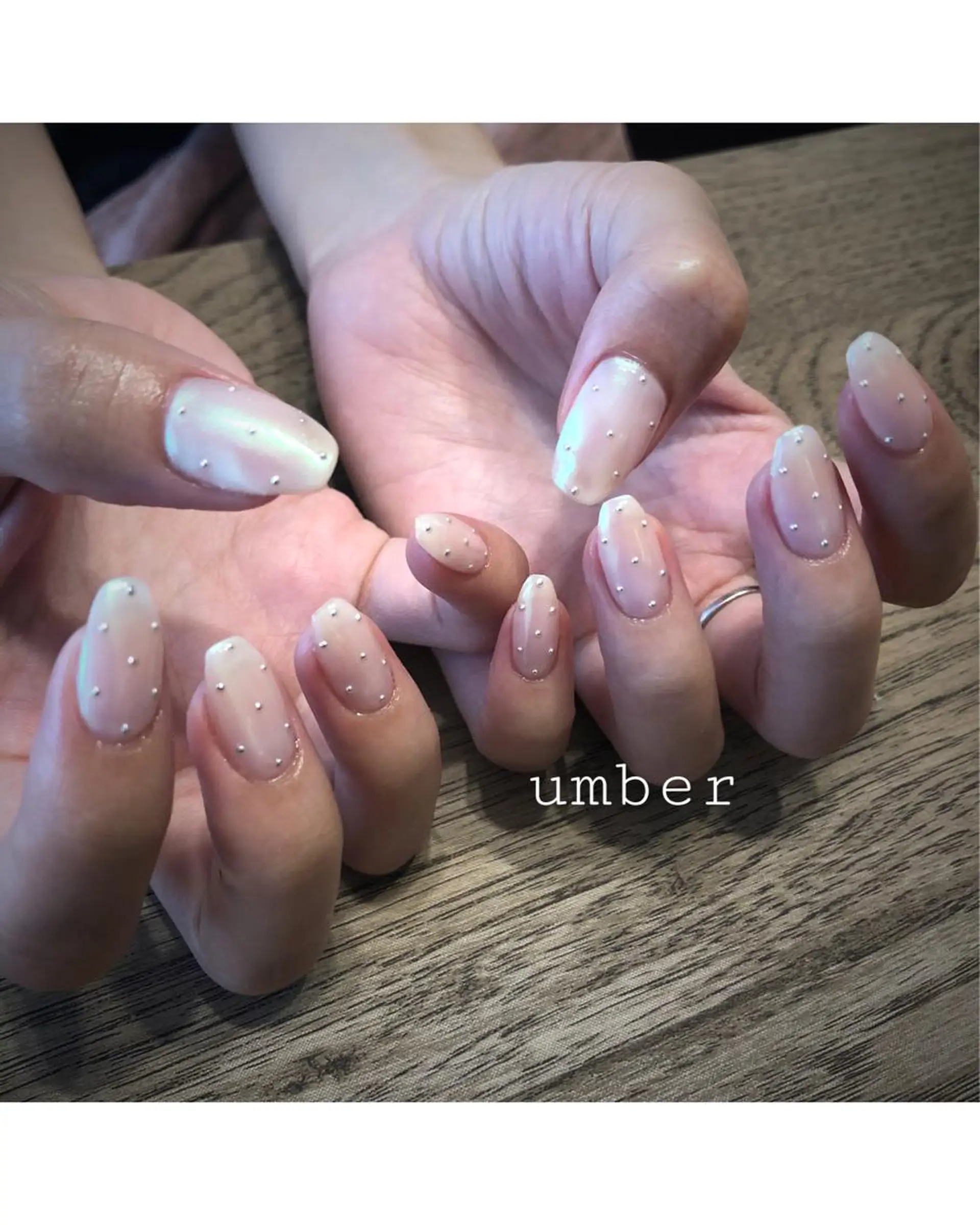 ネイル オーロラネイル クリアネイル フットネイル フレンチネイル グラデーション ハンドネイル umber 三茶1分のネイルデザイン
