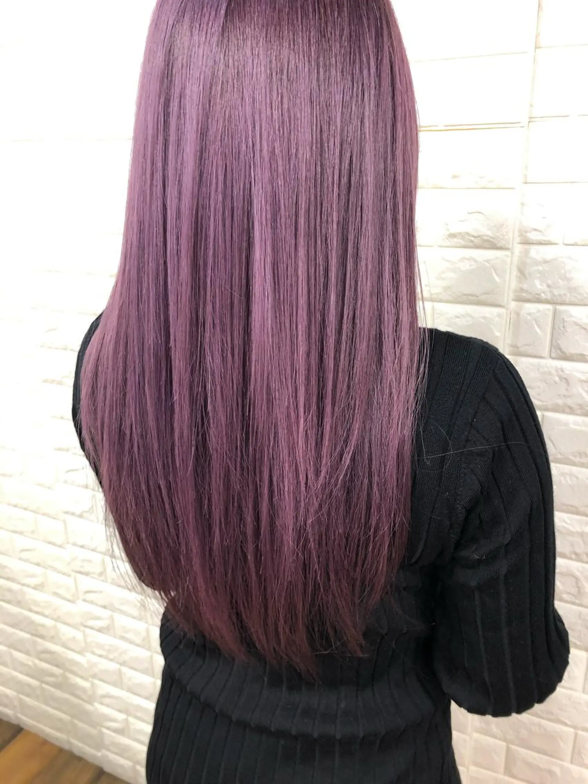 ロング カラー ブリーチ ケアブリーチ ラベンダーカラー ラベンダーピンク ピンクカラー ヘアカラー トリートメント famille ファミーユのヘアスタイル