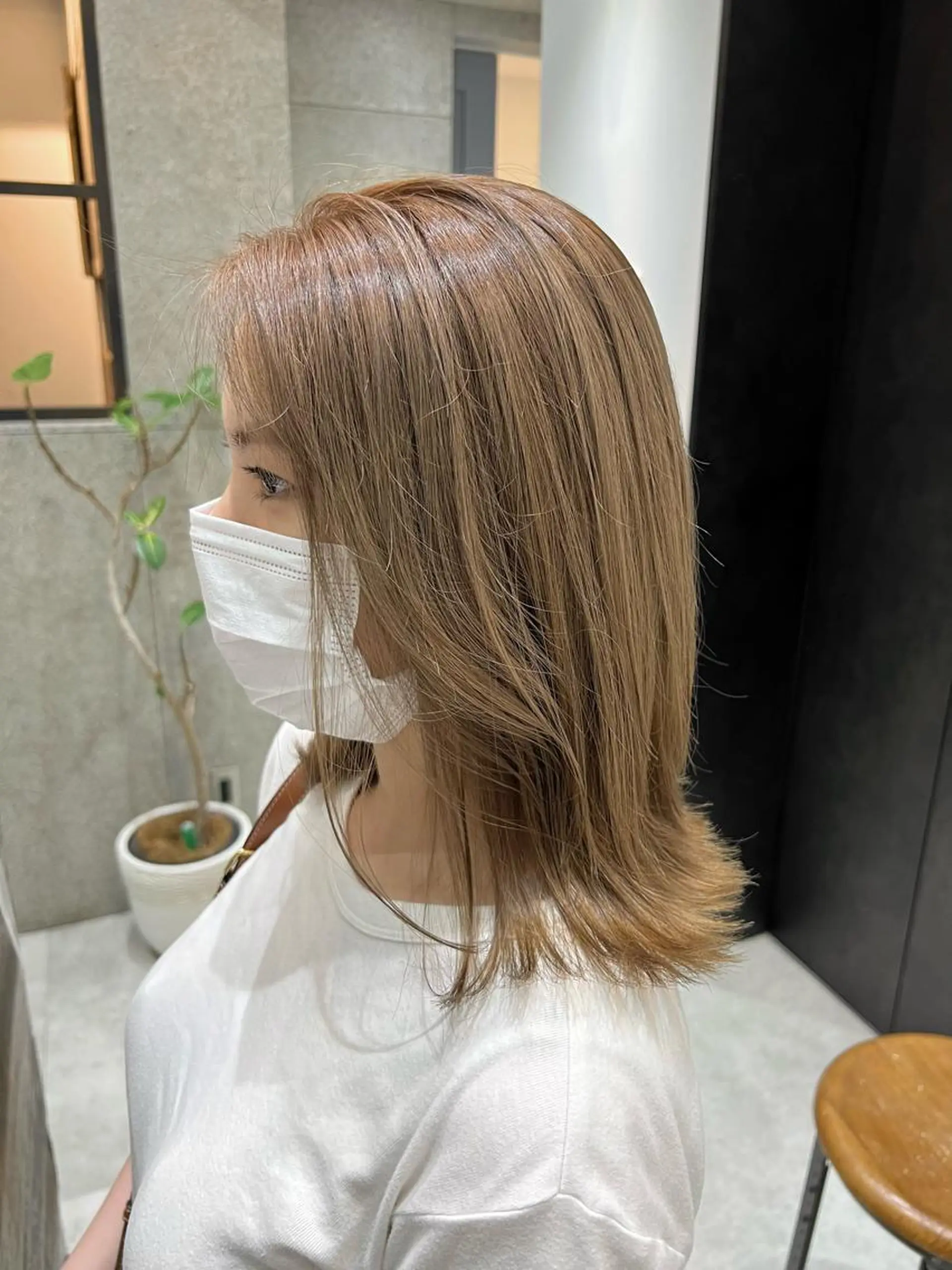 ミディアム カラー ベージュカラー ミルクティーベージュ 🌿ニュアンス/髪質 改善🌿Fukudaのヘアスタイル