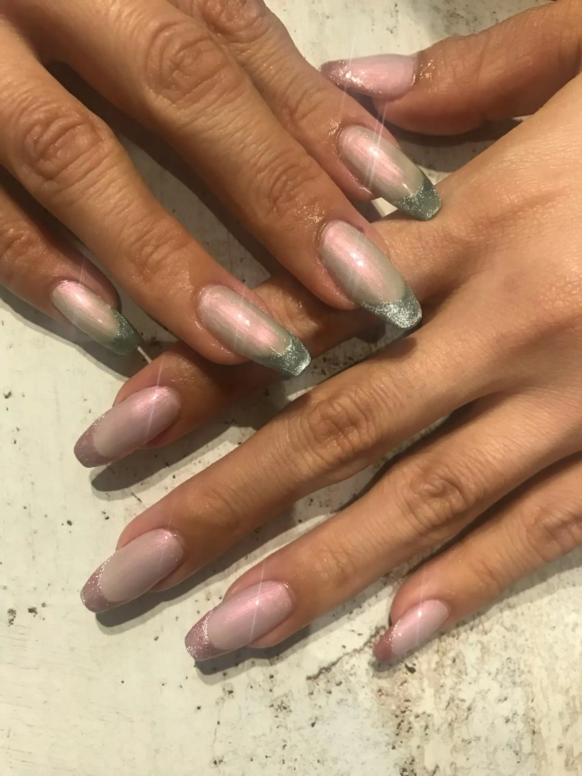 ネイル アートネイル フレンチネイル マグネットネイル マグネットフレンチ ミラーネイル ハンドネイル Kimura Yukoのネイルデザイン